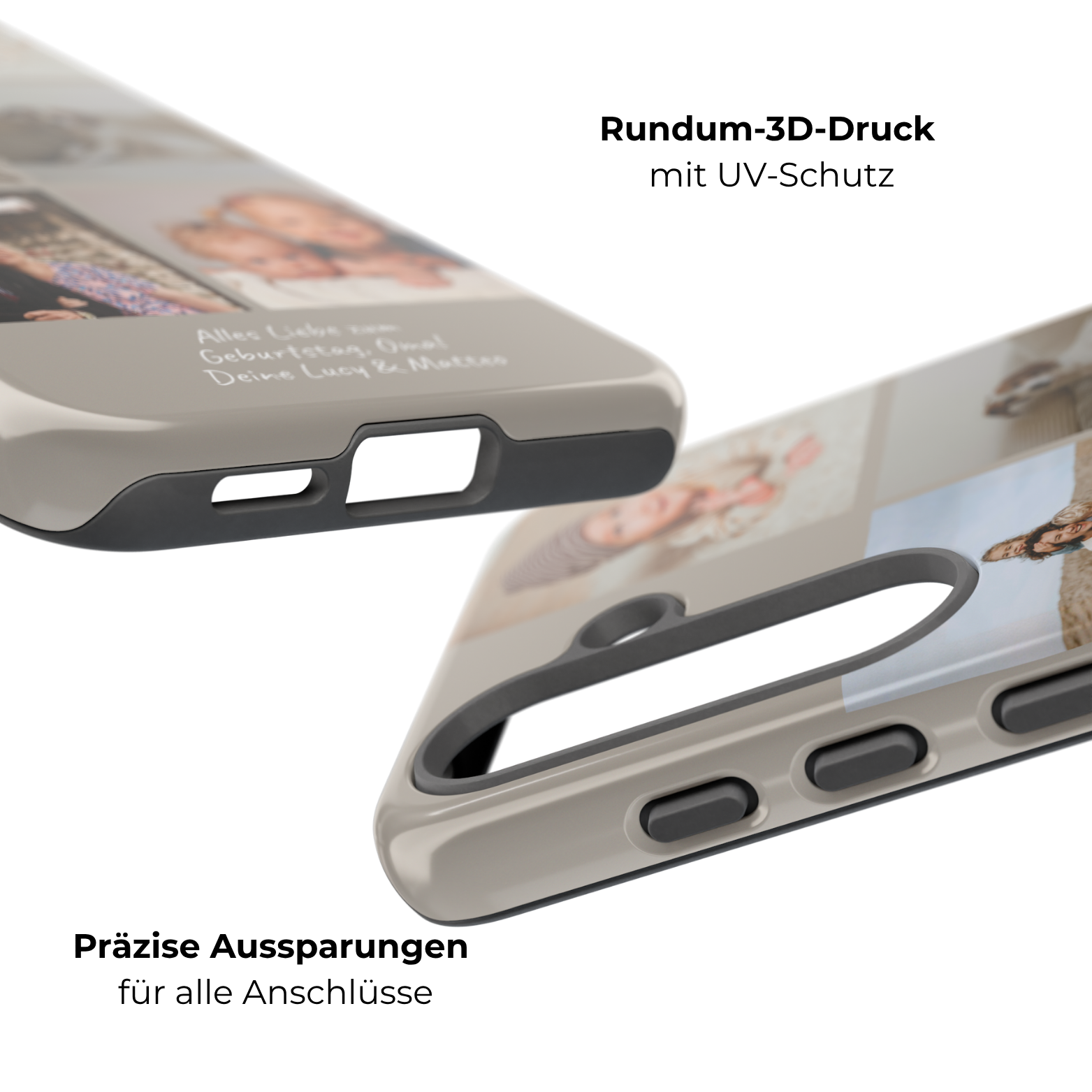 BEIGE COLLAGE – Personalisierte Foto Handyhülle mit Dual-Layer-Schutz