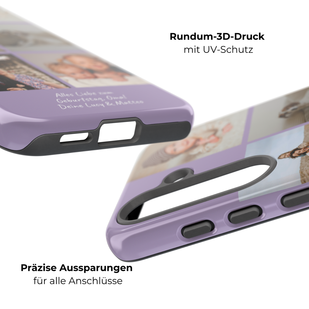 LAVENDEL COLLAGE – Personalisierte Foto Handyhülle mit Dual-Layer-Schutz