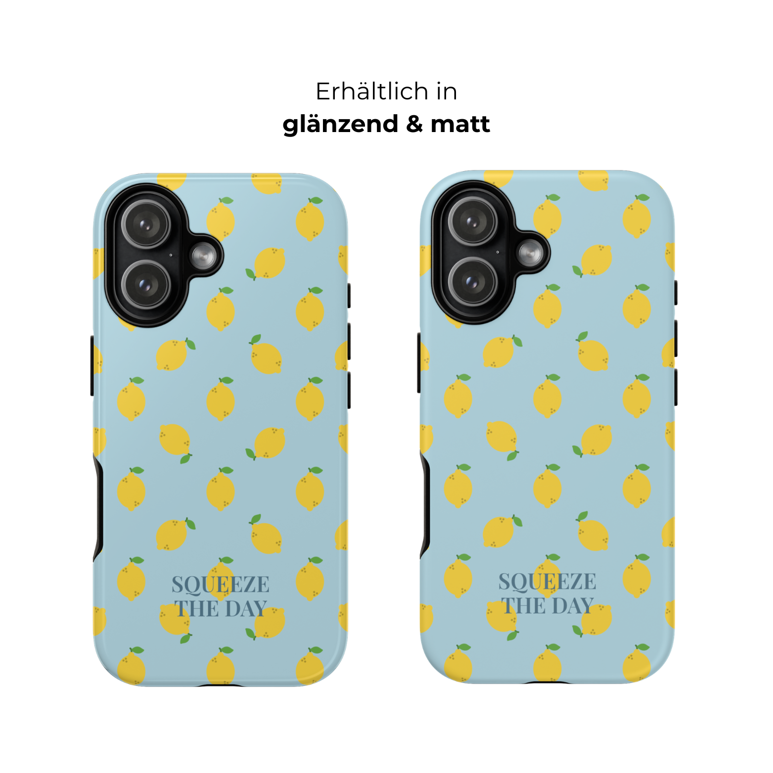 LEMONS BLUE SKY – Personalisierte Handyhülle mit Dual-Layer-Schutz