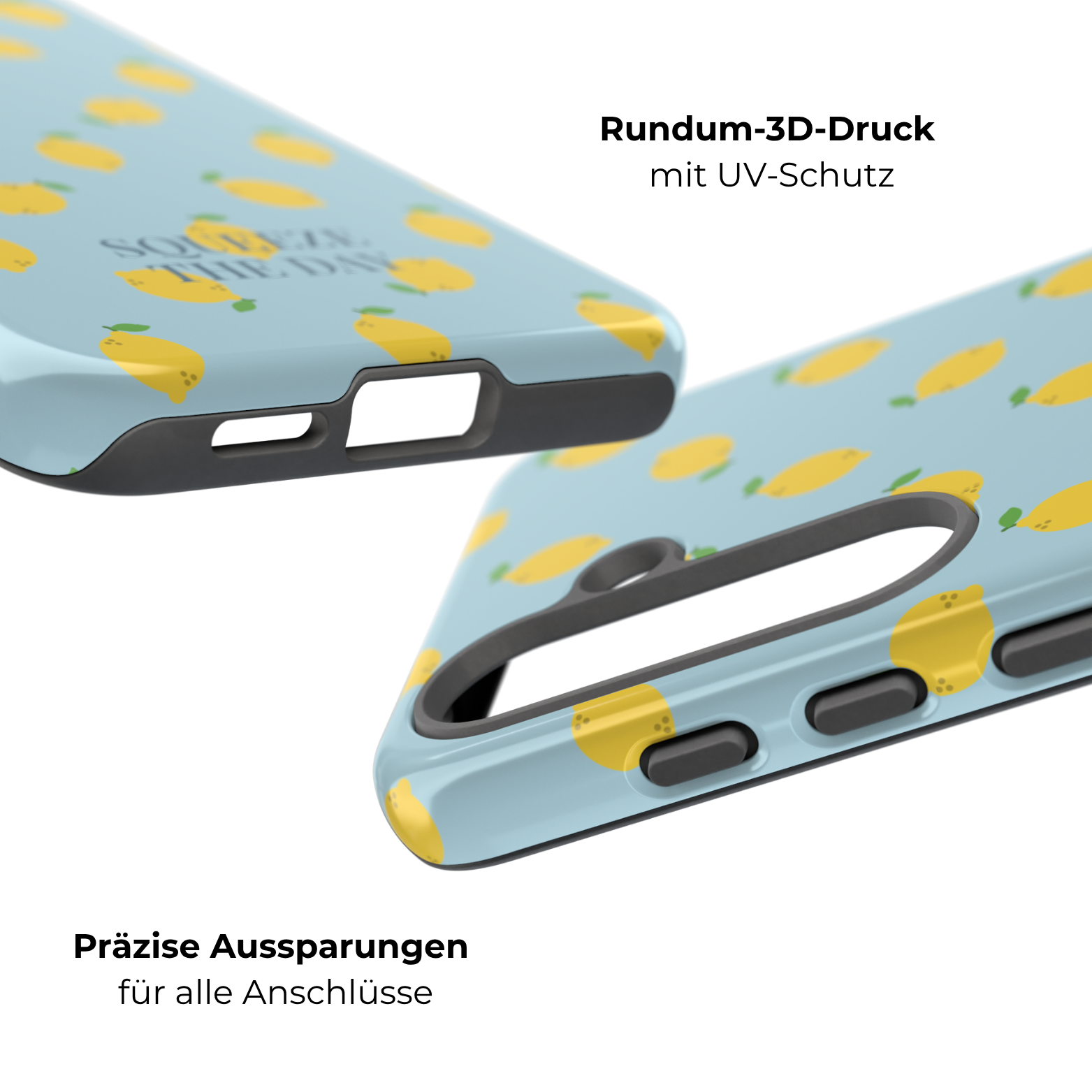 LEMONS BLUE SKY – Personalisierte Handyhülle mit Dual-Layer-Schutz