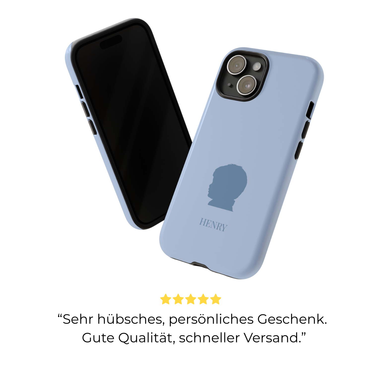 SILHOUETTE BLUE – Personalisierte Handyhülle mit Dual-Layer-Schutz