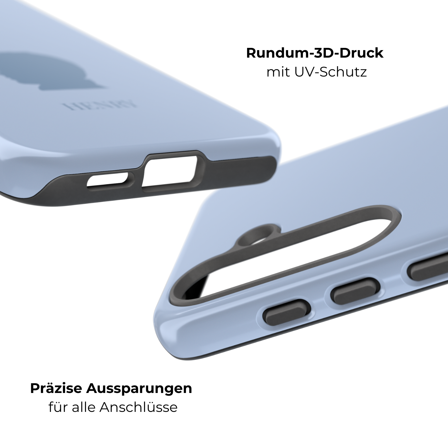 SILHOUETTE BLUE – Personalisierte Handyhülle mit Dual-Layer-Schutz