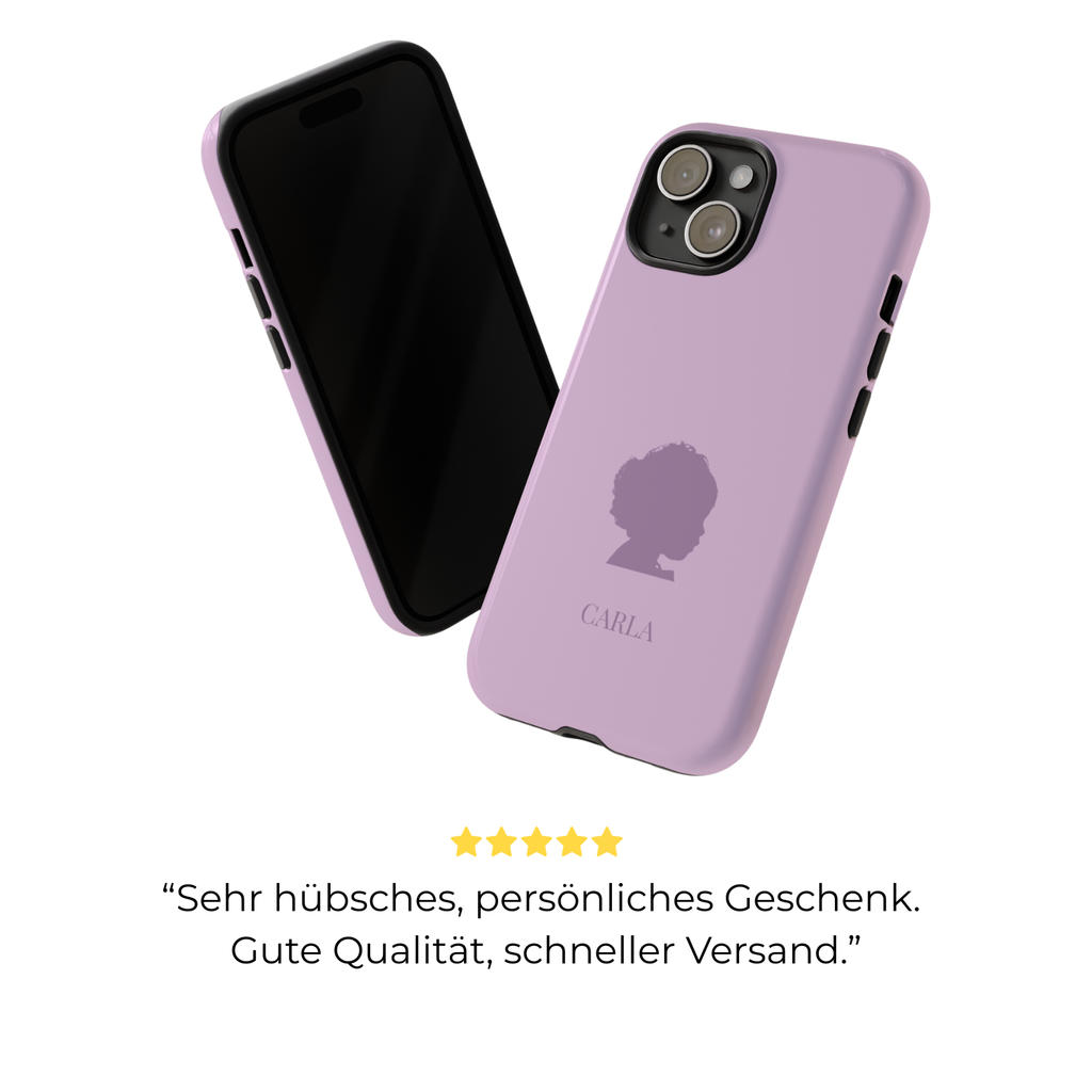 SILHOUETTE LAVENDEL – Personalisierte Handyhülle mit Dual-Layer-Schutz
