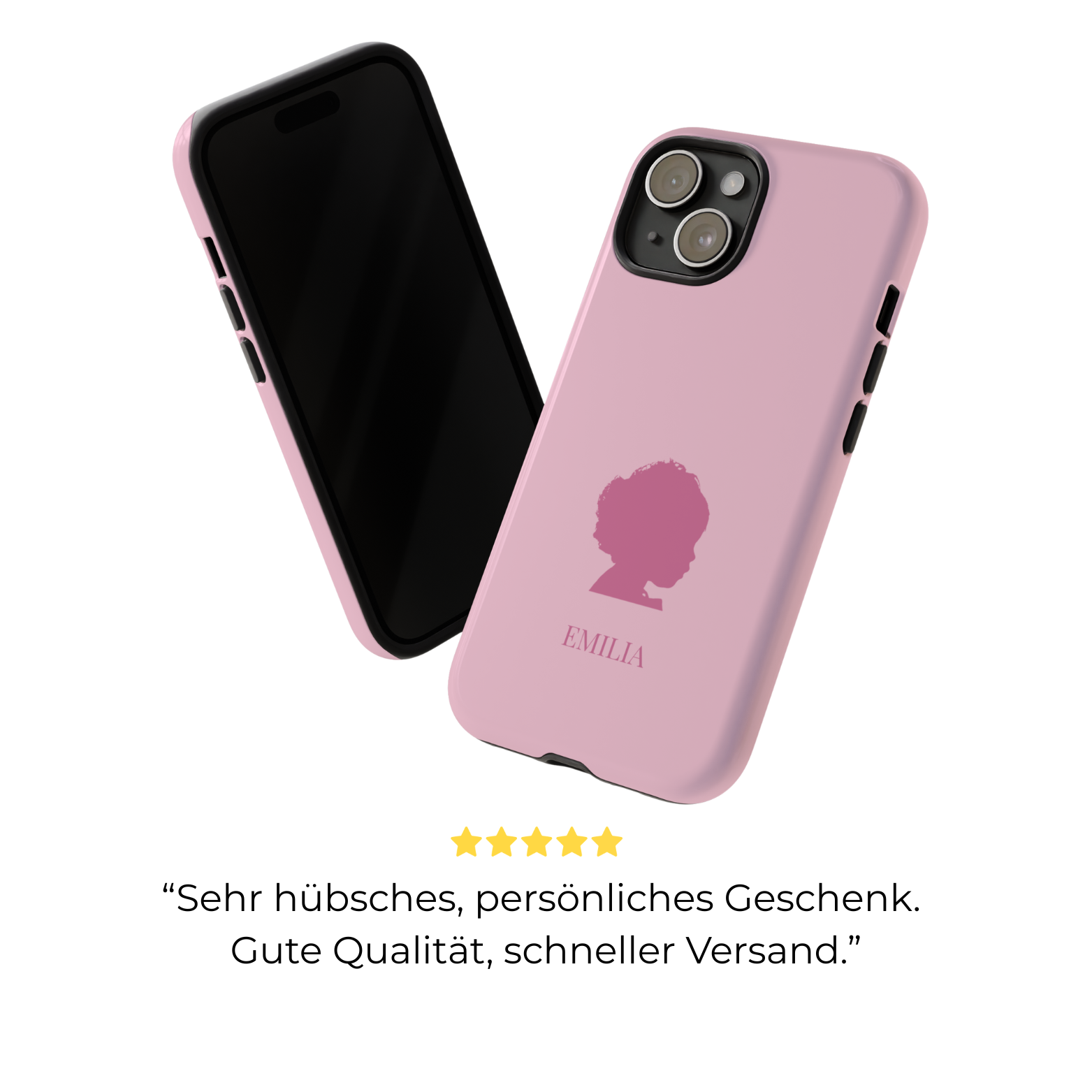 SILHOUETTE ROSE – Personalisierte Handyhülle mit Dual-Layer-Schutz