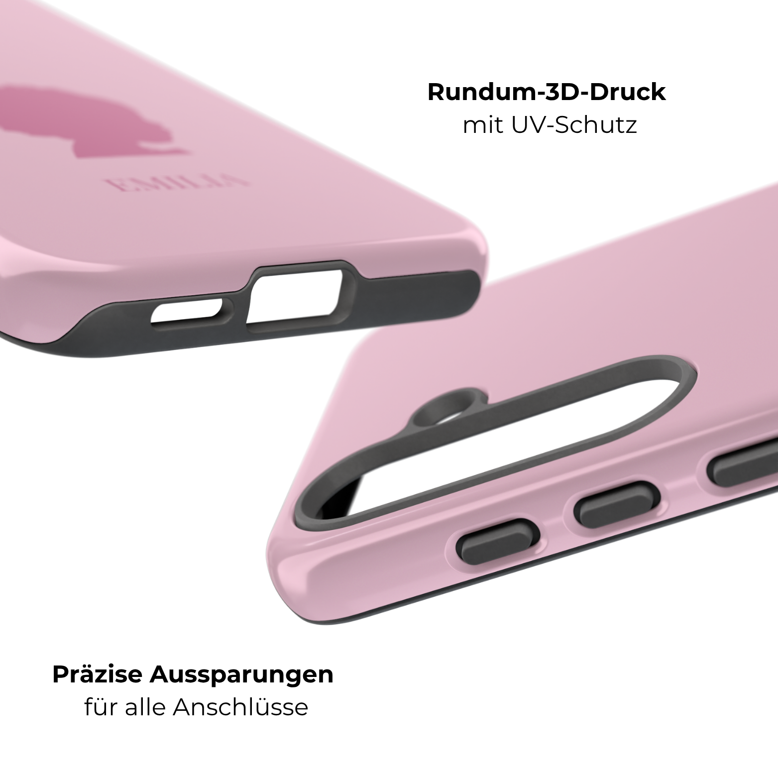SILHOUETTE ROSE – Personalisierte Handyhülle mit Dual-Layer-Schutz