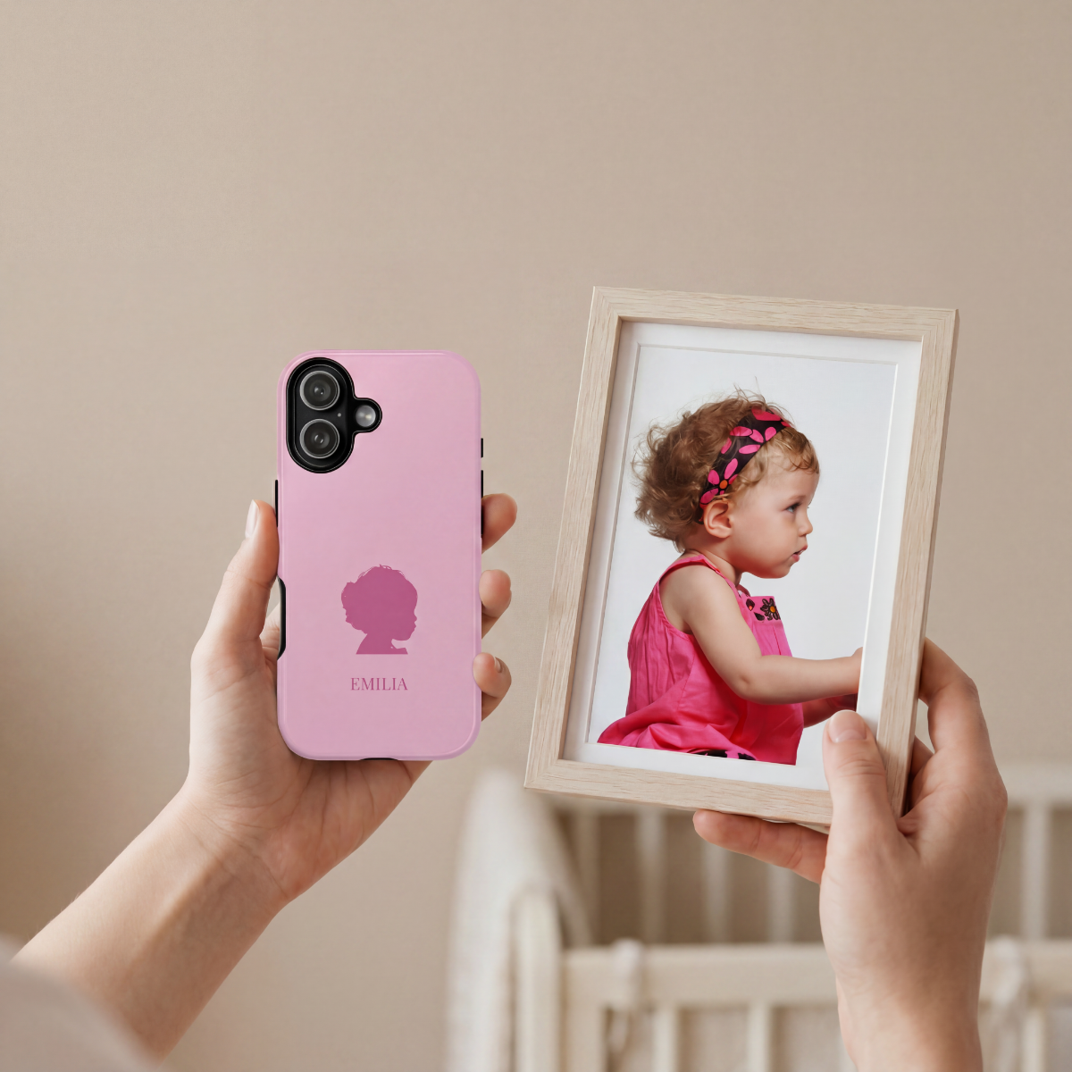 SILHOUETTE ROSE – Personalisierte Handyhülle mit Dual-Layer-Schutz