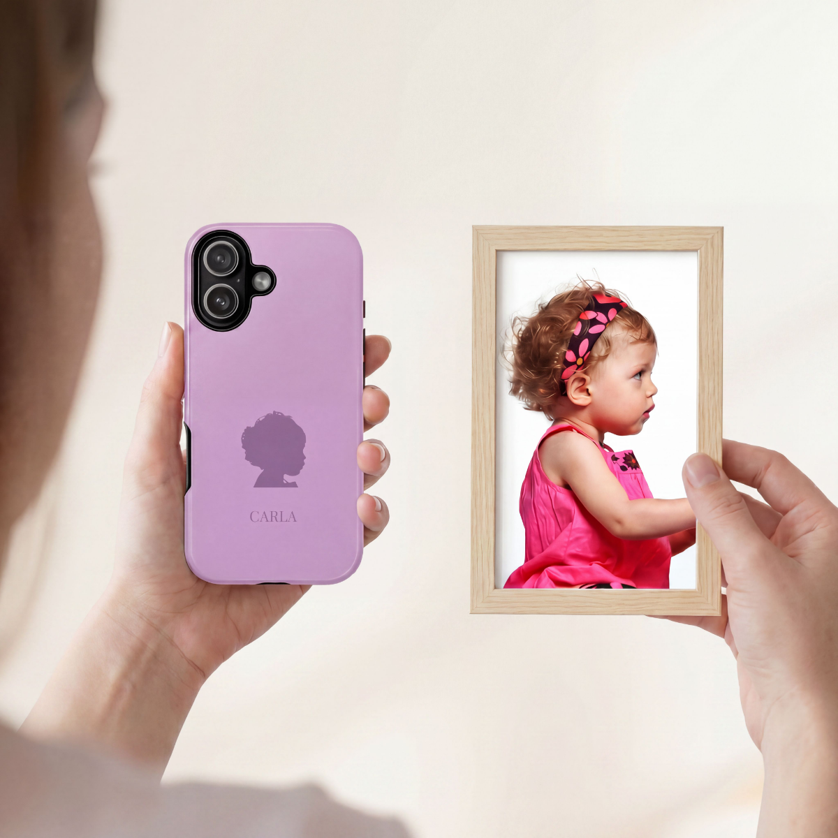 SILHOUETTE LAVENDEL – Personalisierte Handyhülle mit Dual-Layer-Schutz