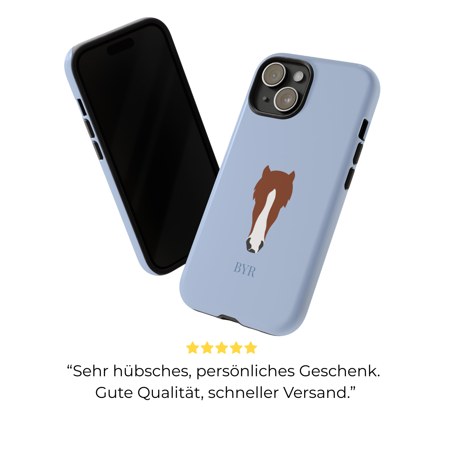 UNIQUE ANIMAL ART EDITION BLUE – Personalisierte Handyhülle mit Dual-Layer-Schutz