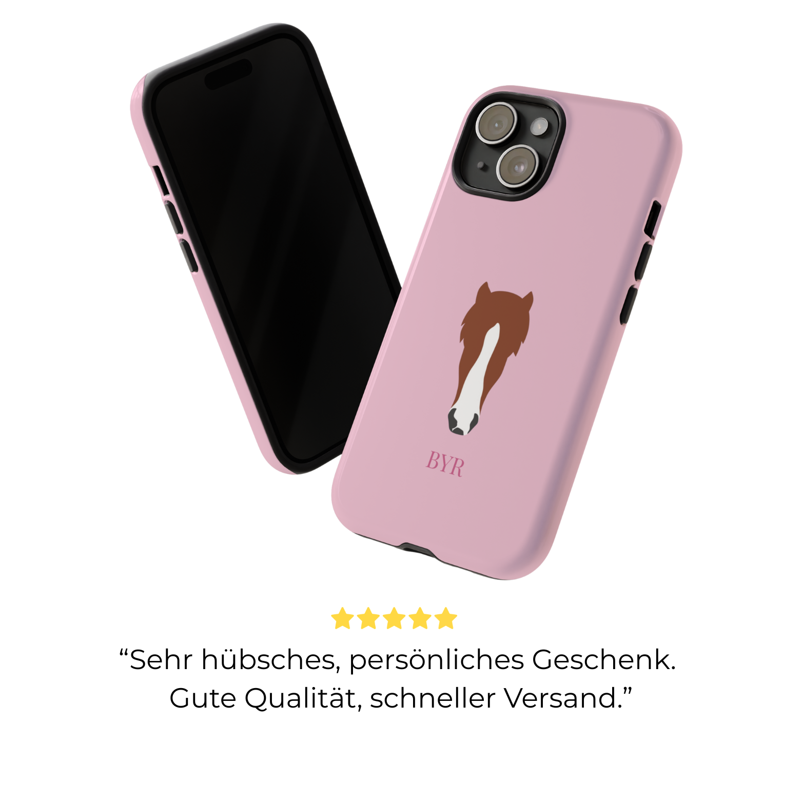UNIQUE ANIMAL ART EDITION ROSE – Personalisierte Handyhülle mit Dual-Layer-Schutz