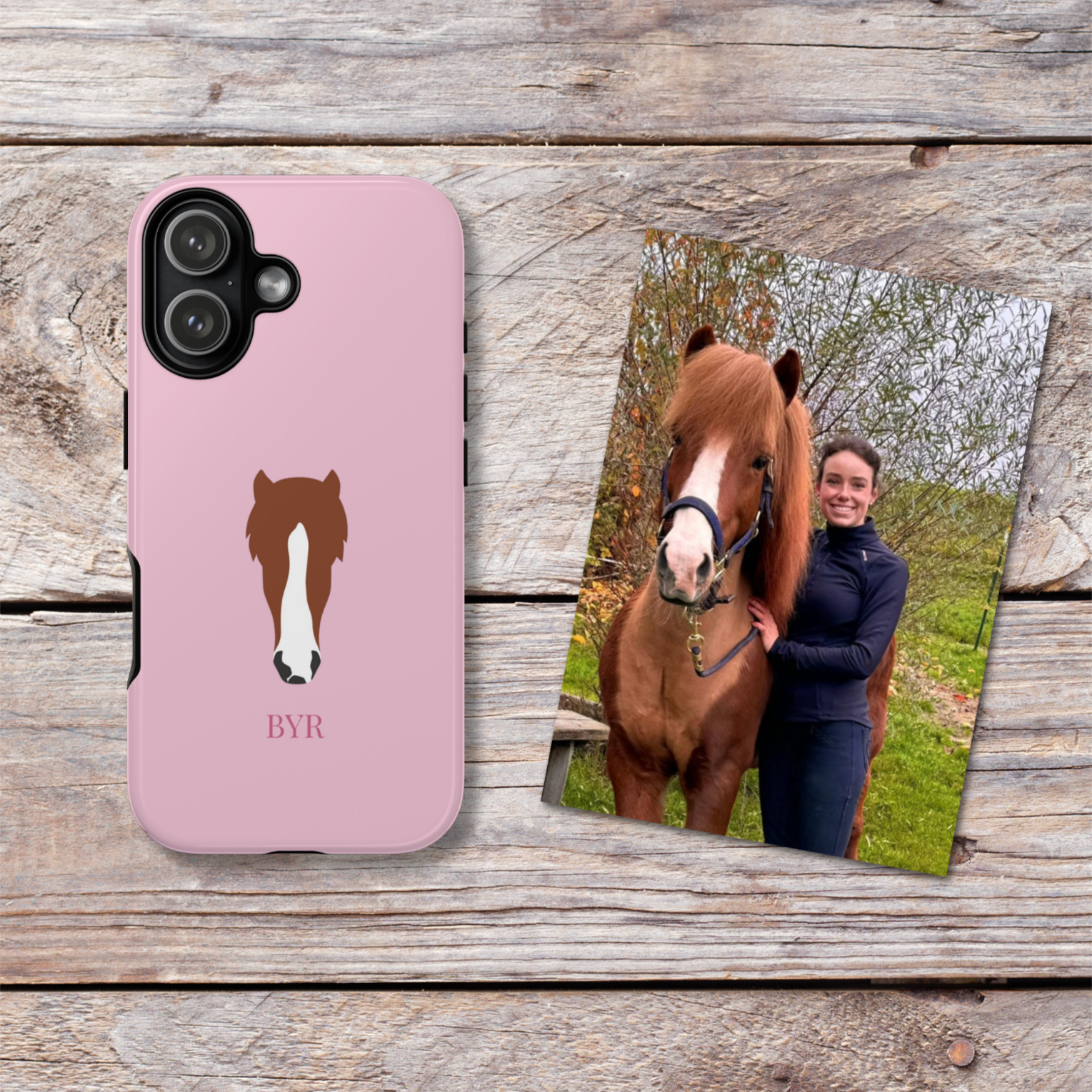 UNIQUE ANIMAL ART EDITION ROSE – Personalisierte Handyhülle mit Dual-Layer-Schutz