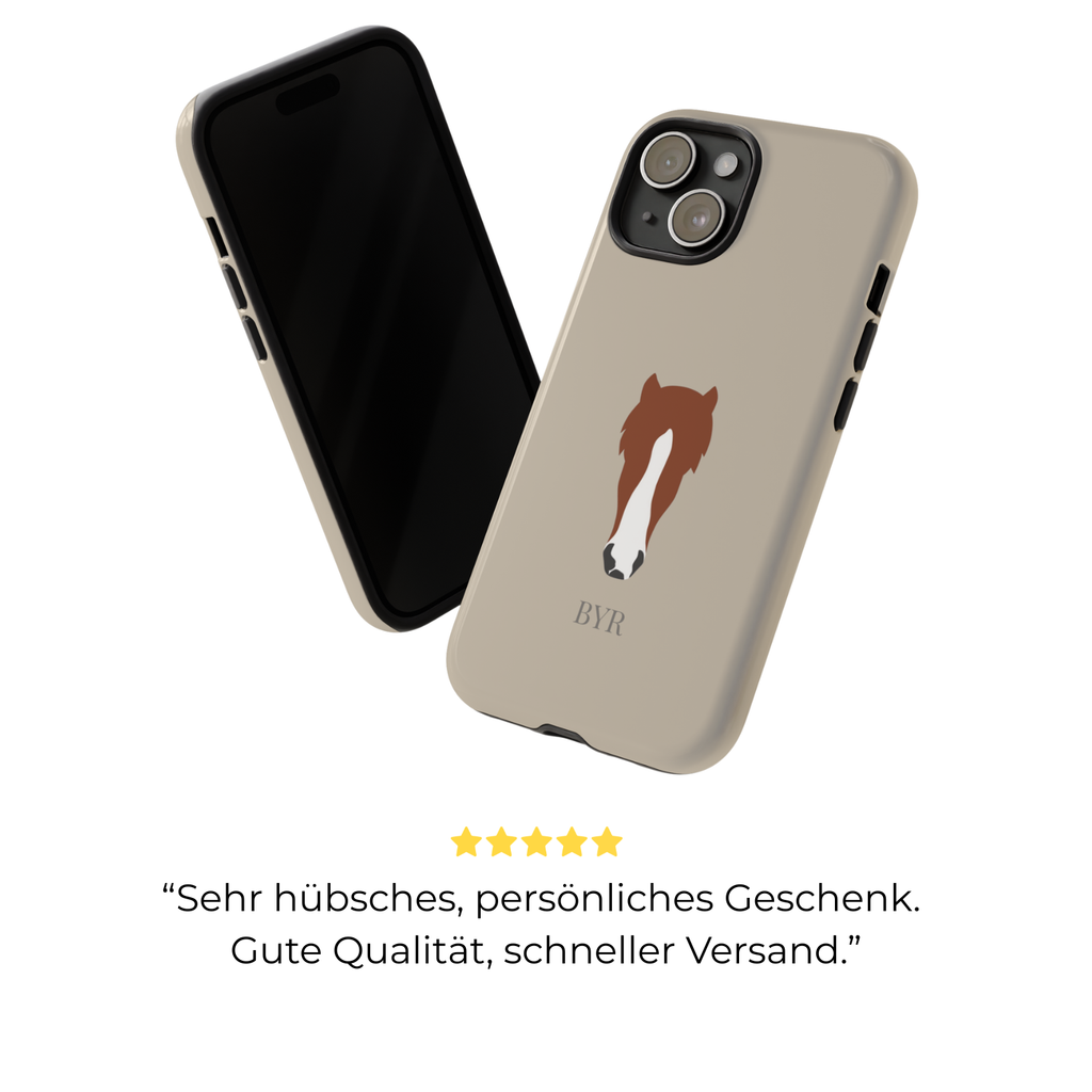 UNIQUE ANIMAL ART EDITION BEIGE – Personalisierte Handyhülle mit Dual-Layer-Schutz