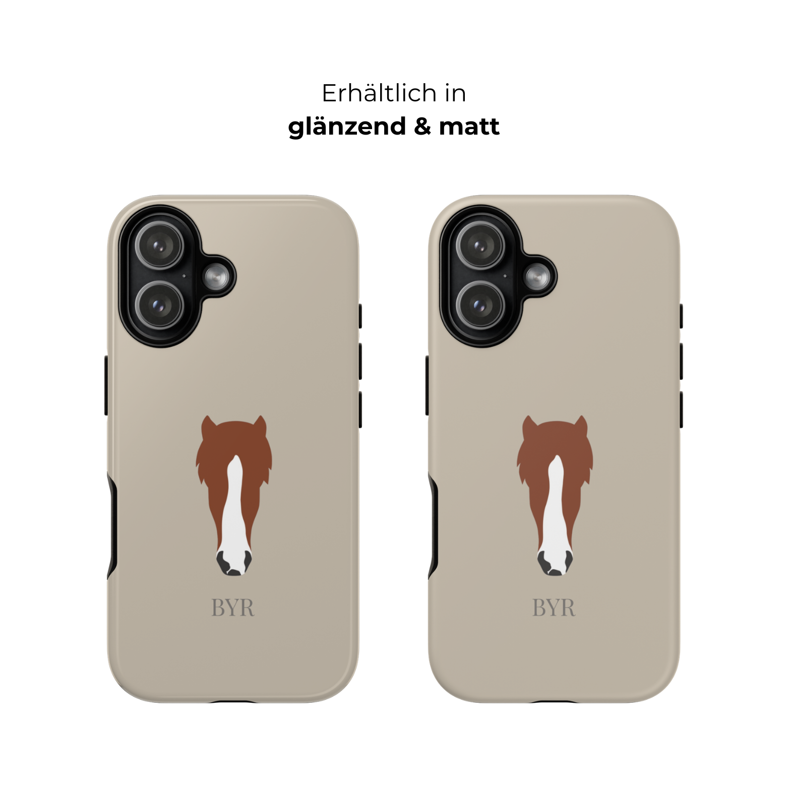 UNIQUE ANIMAL ART EDITION BEIGE – Personalisierte Handyhülle mit Dual-Layer-Schutz