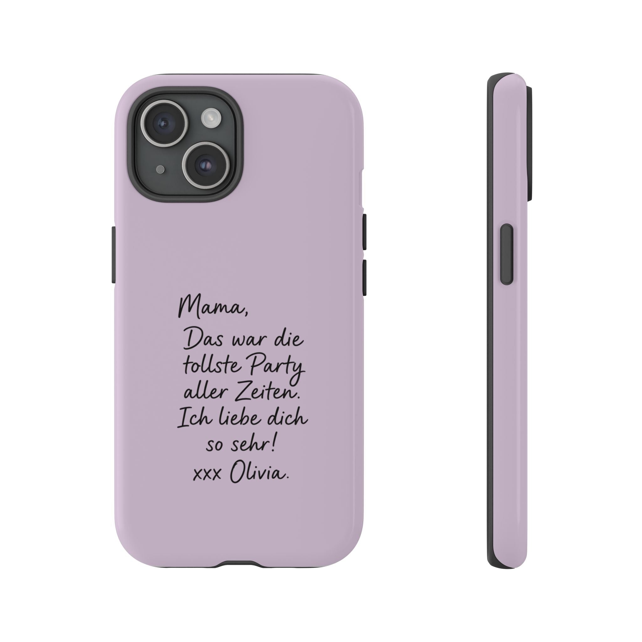 LAVENDER HANDWRITTEN NOTE – Personalisierte Handyhülle mit Dual-Layer-Schutz