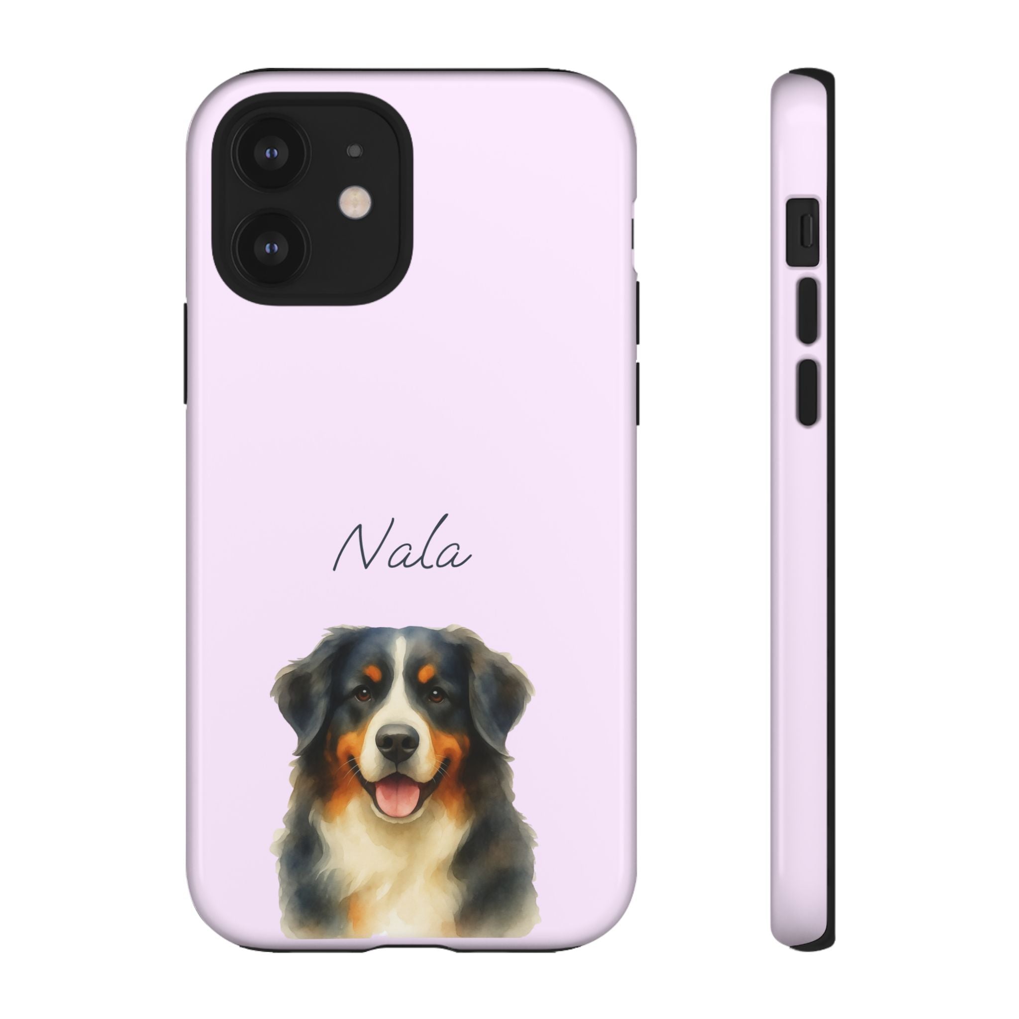 Pet Aquarell Lavendel – Personalisierte Handyhülle mit Dual-Layer-Schutz