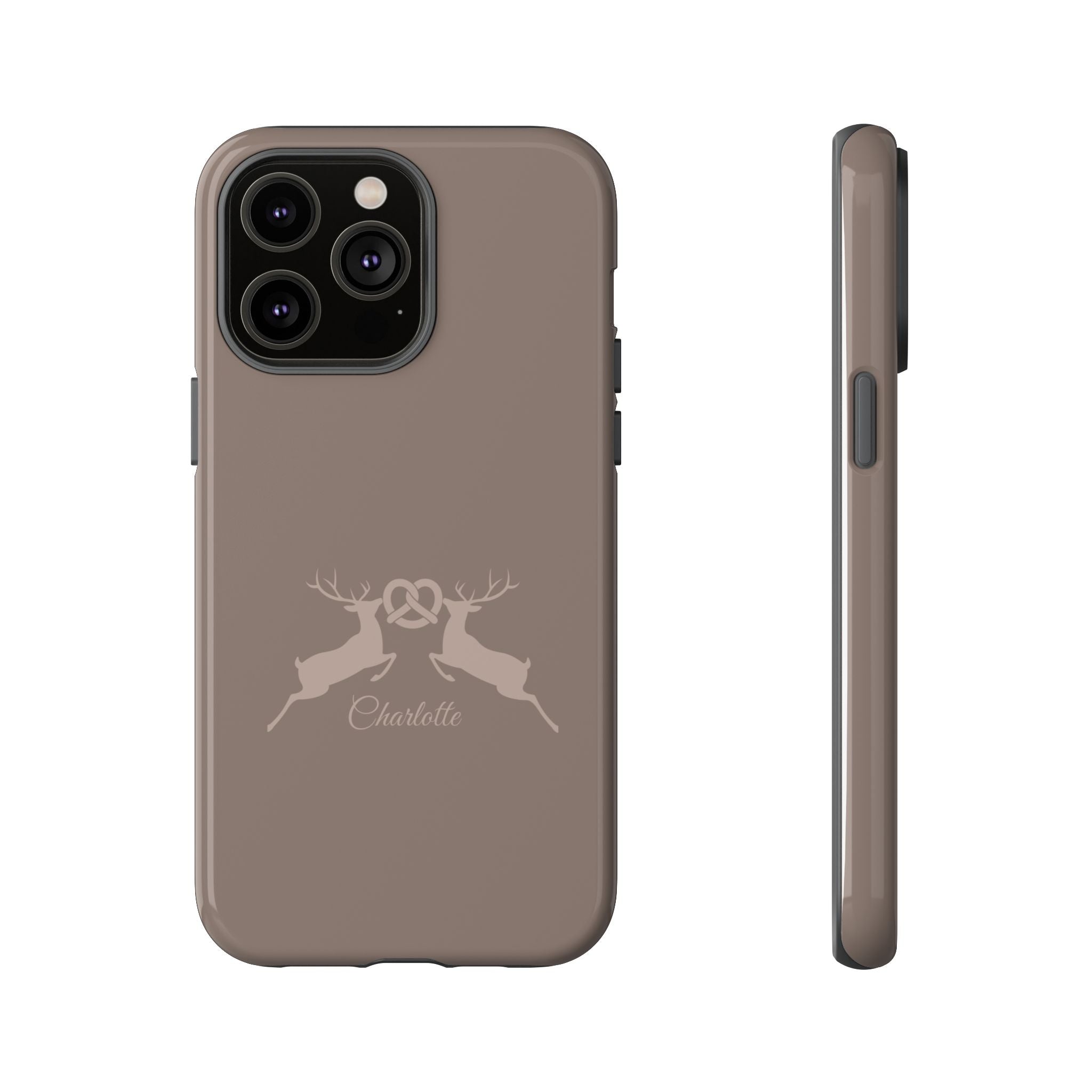 HIRSCH MOCCA – Personalisierte Handyhülle mit Dual-Layer-Schutz