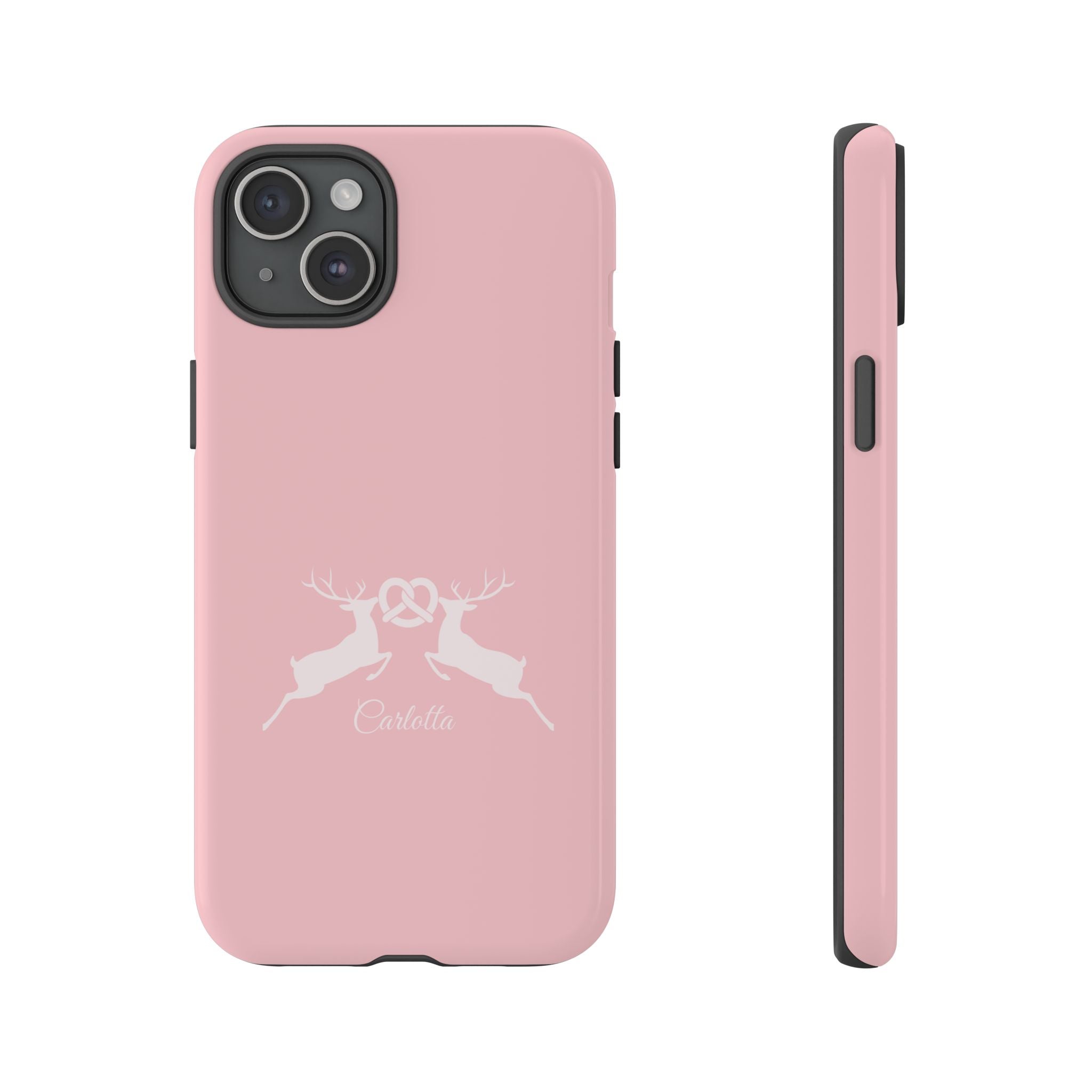 HIRSCH ROSE – Personalisierte Handyhülle mit Dual-Layer-Schutz
