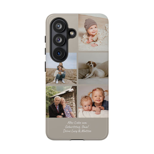 BEIGE COLLAGE – Personalisierte Foto Handyhülle mit Dual-Layer-Schutz