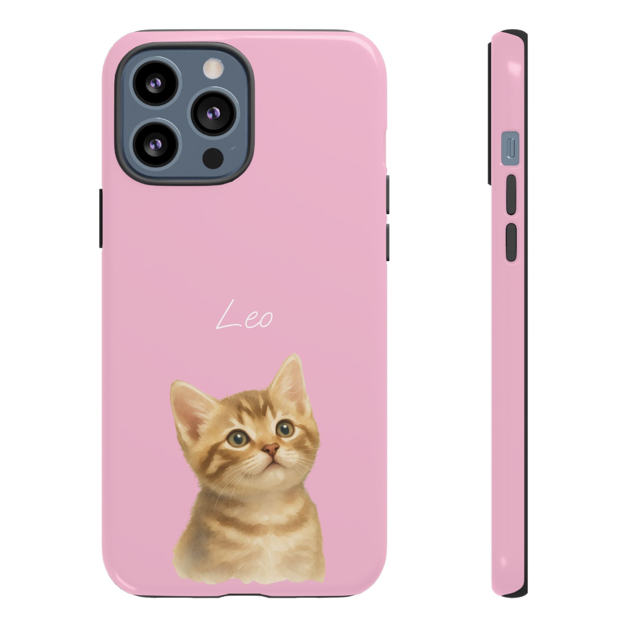 PET AQUARELL PINK – Personalisierte Handyhülle mit Dual-Layer-Schutz