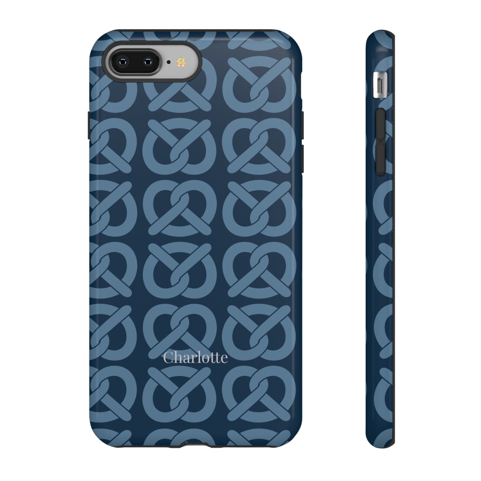 BREZN MONOGRAMM NACHTBLAU – Personalisierte Handyhülle mit Dual-Layer-Schutz