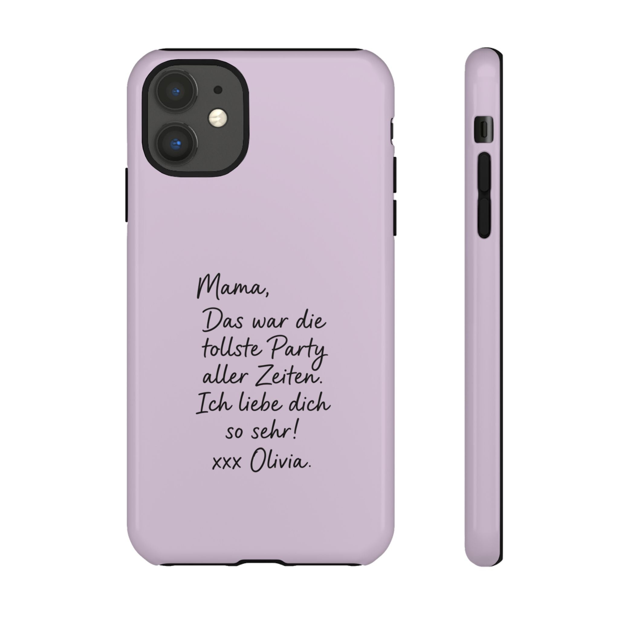 LAVENDER HANDWRITTEN NOTE – Personalisierte Handyhülle mit Dual-Layer-Schutz