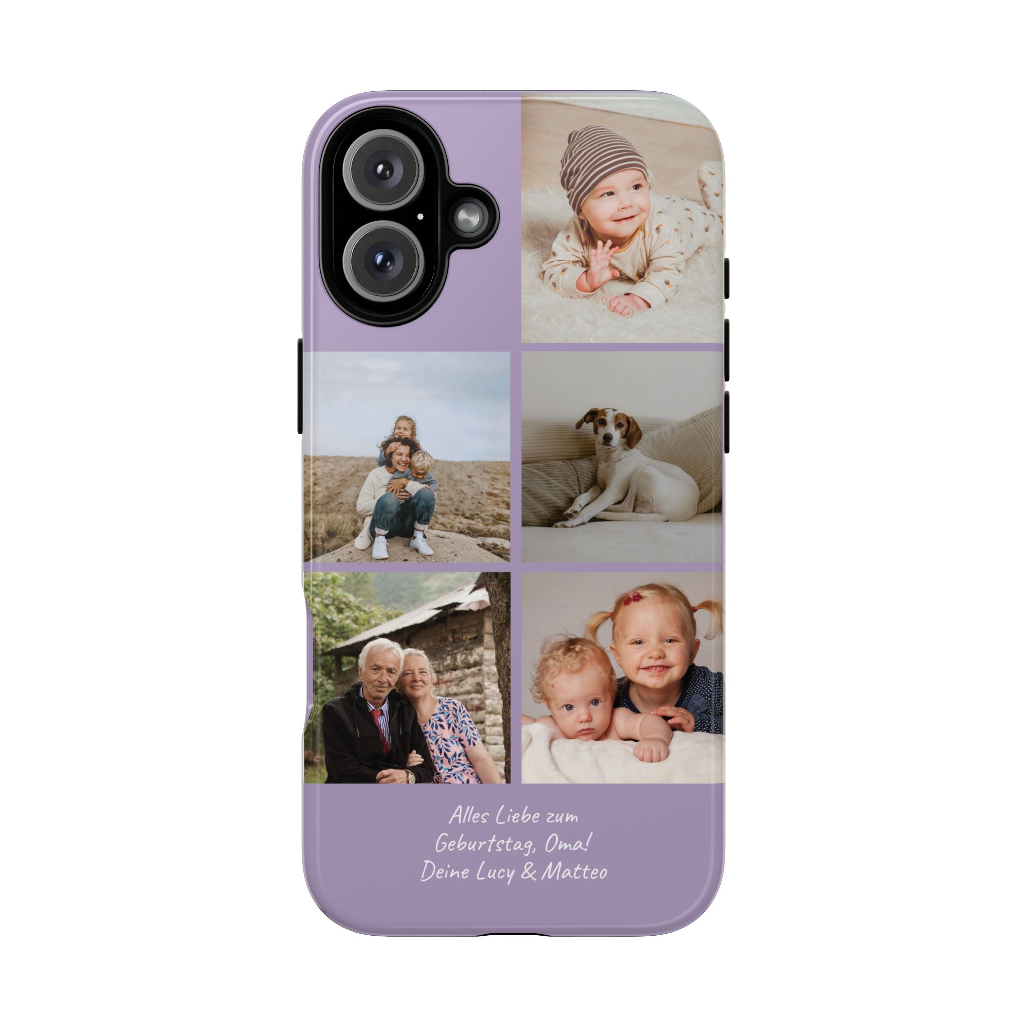 LAVENDEL COLLAGE – Personalisierte Foto Handyhülle mit Dual-Layer-Schutz