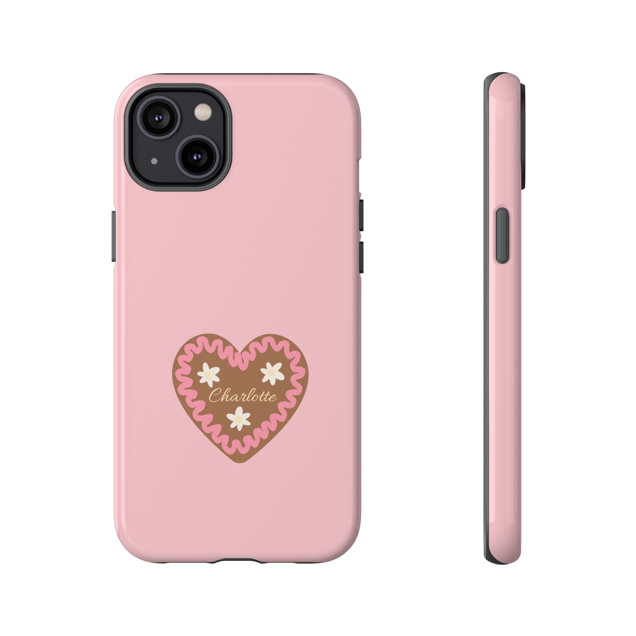 WIESNHERZ ROSE – Personalisierte Handyhülle mit Dual-Layer-Schutz
