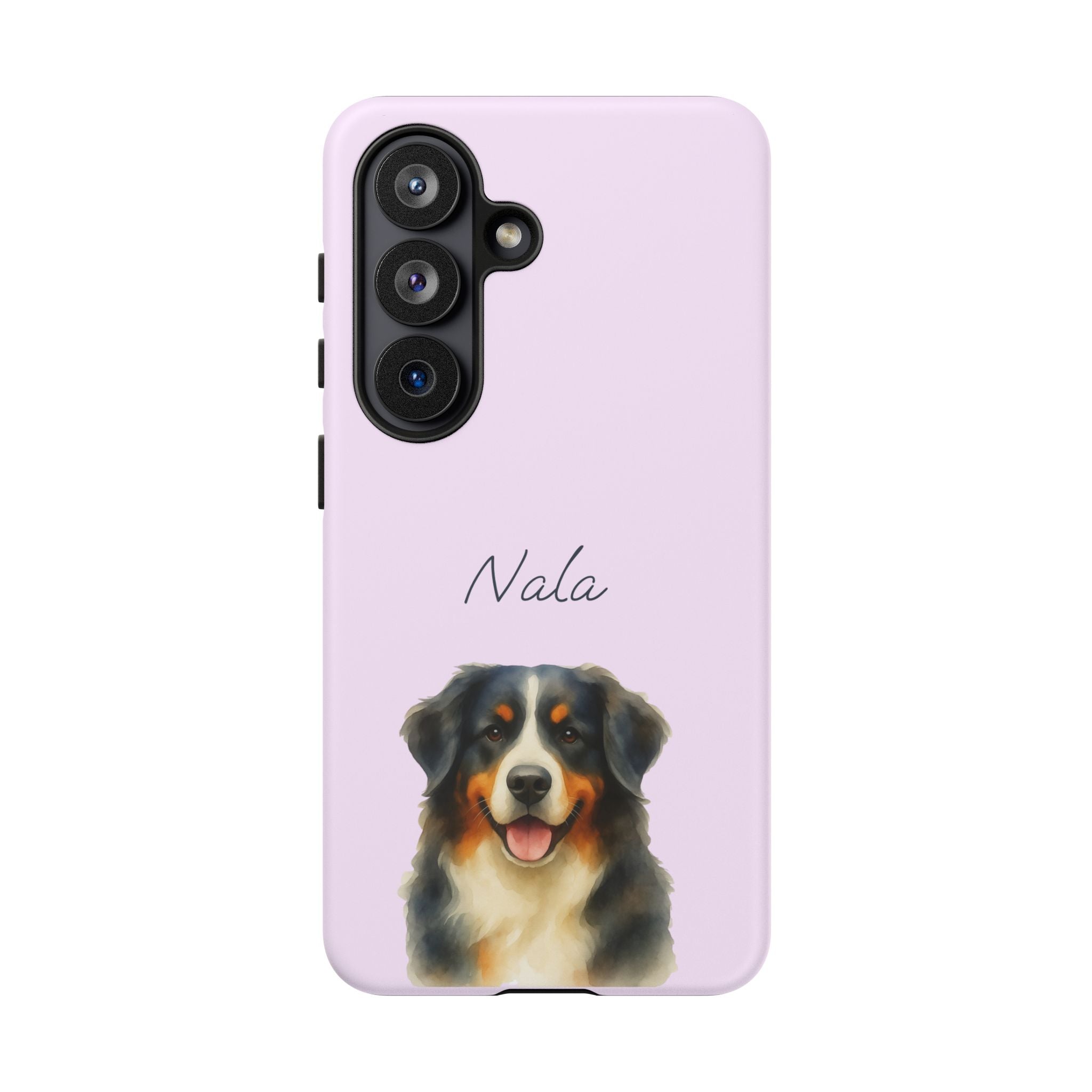 Pet Aquarell Lavendel – Personalisierte Handyhülle mit Dual-Layer-Schutz
