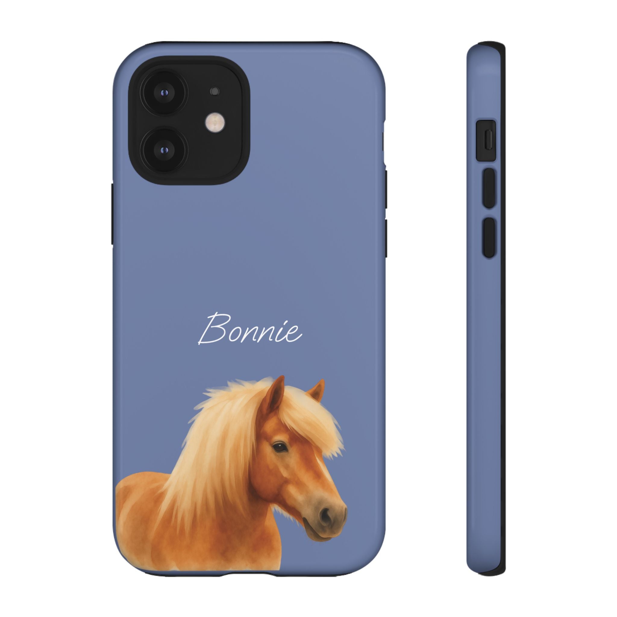 PET AQUARELL DUSTY BLUE – Personalisierte Handyhülle mit Dual-Layer-Schutz