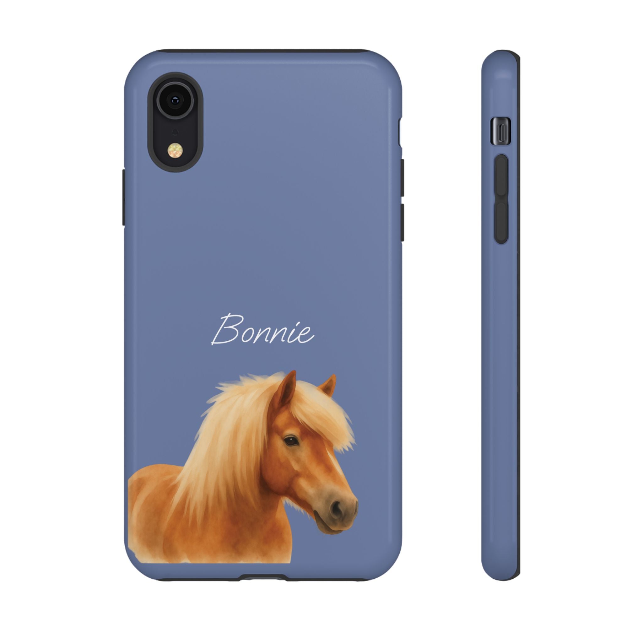 PET AQUARELL DUSTY BLUE – Personalisierte Handyhülle mit Dual-Layer-Schutz