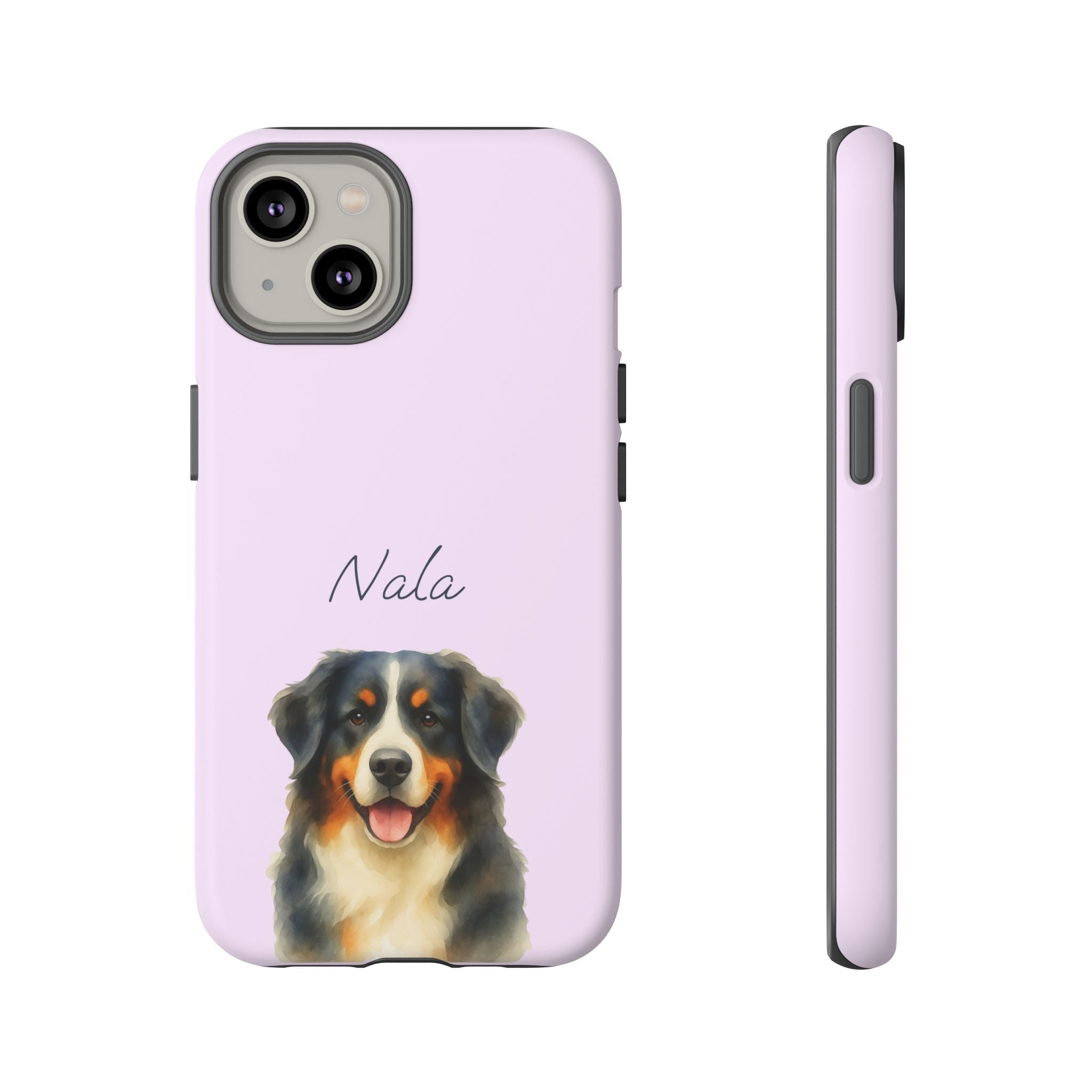 Pet Aquarell Lavendel – Personalisierte Handyhülle mit Dual-Layer-Schutz