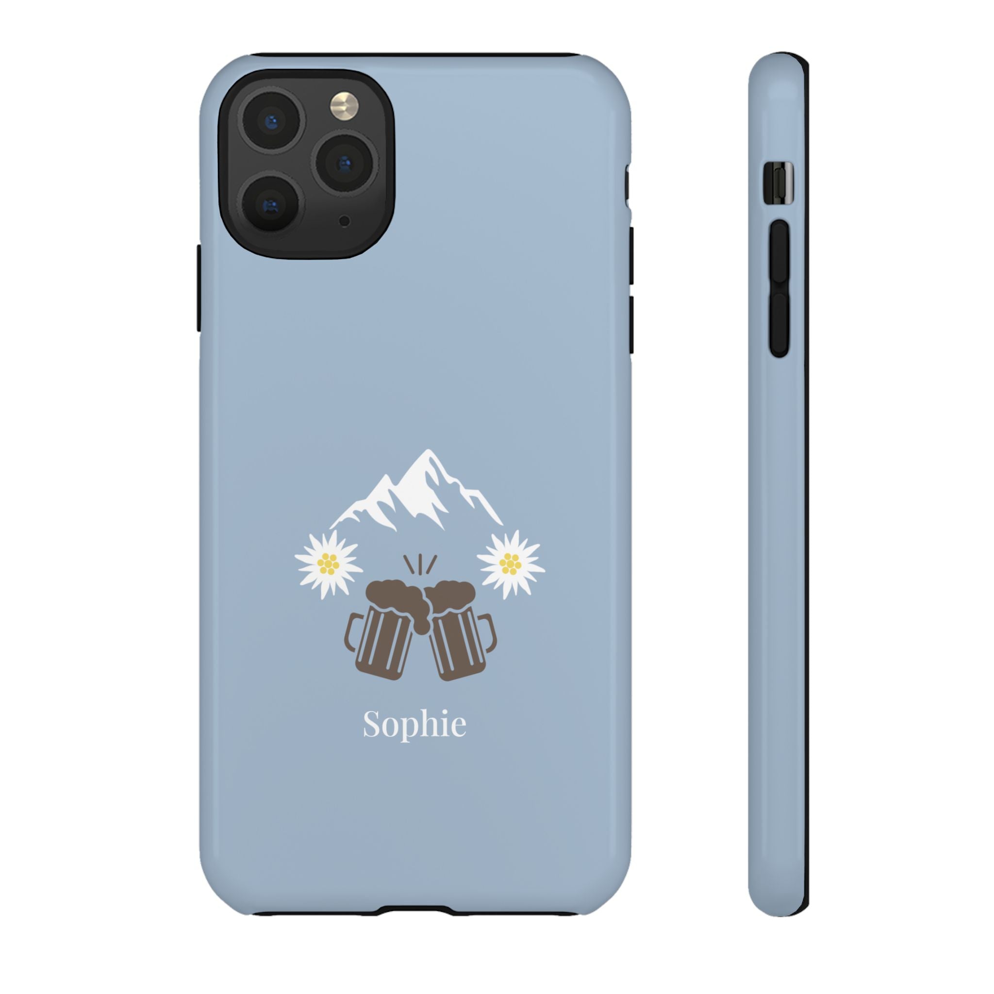 O'ZAPFT PASTELLBLAU – Personalisierte Handyhülle mit Dual-Layer-Schutz