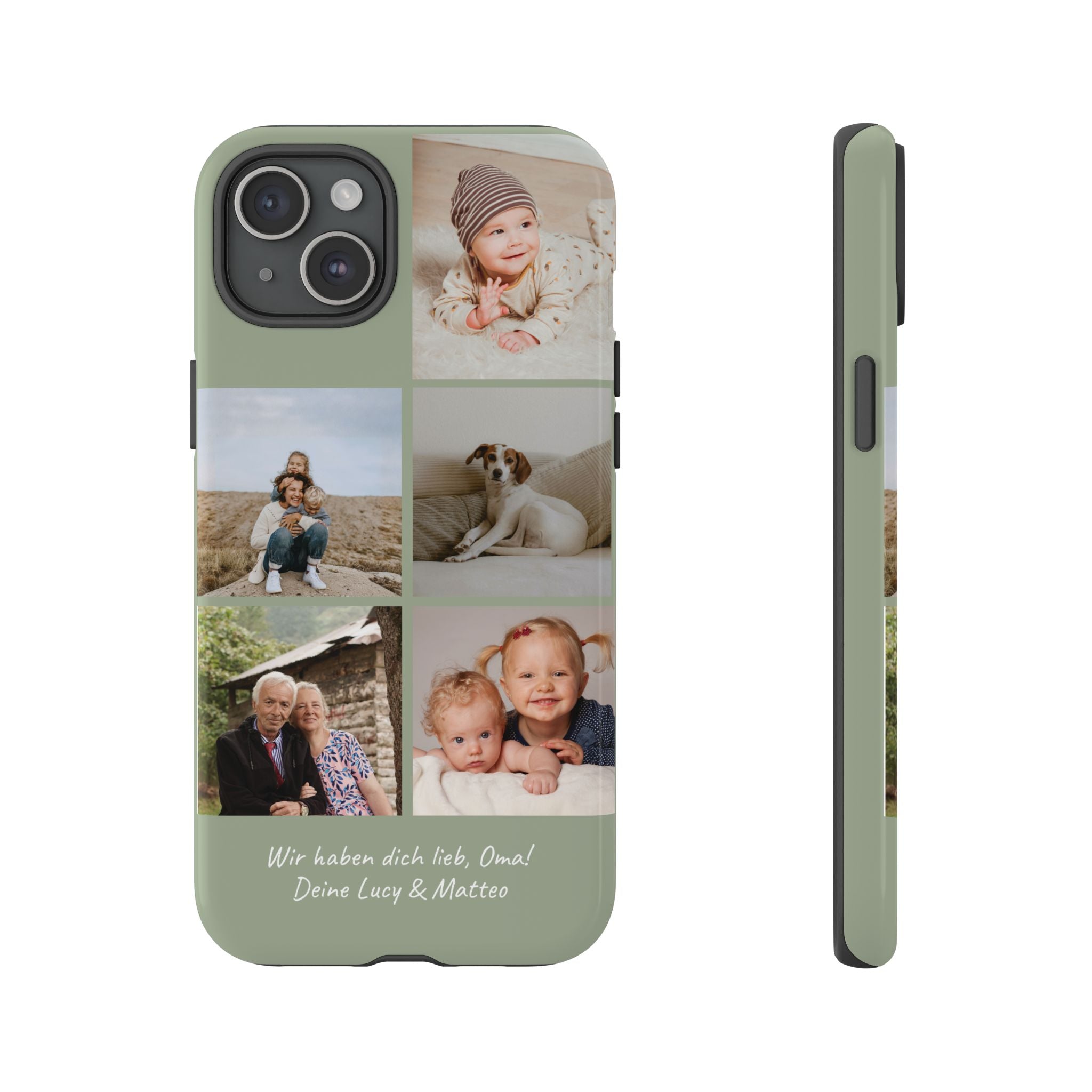 SALBEI PHOTO COLLAGE – Personalisierte Foto Handyhülle mit Dual-Layer-Schutz