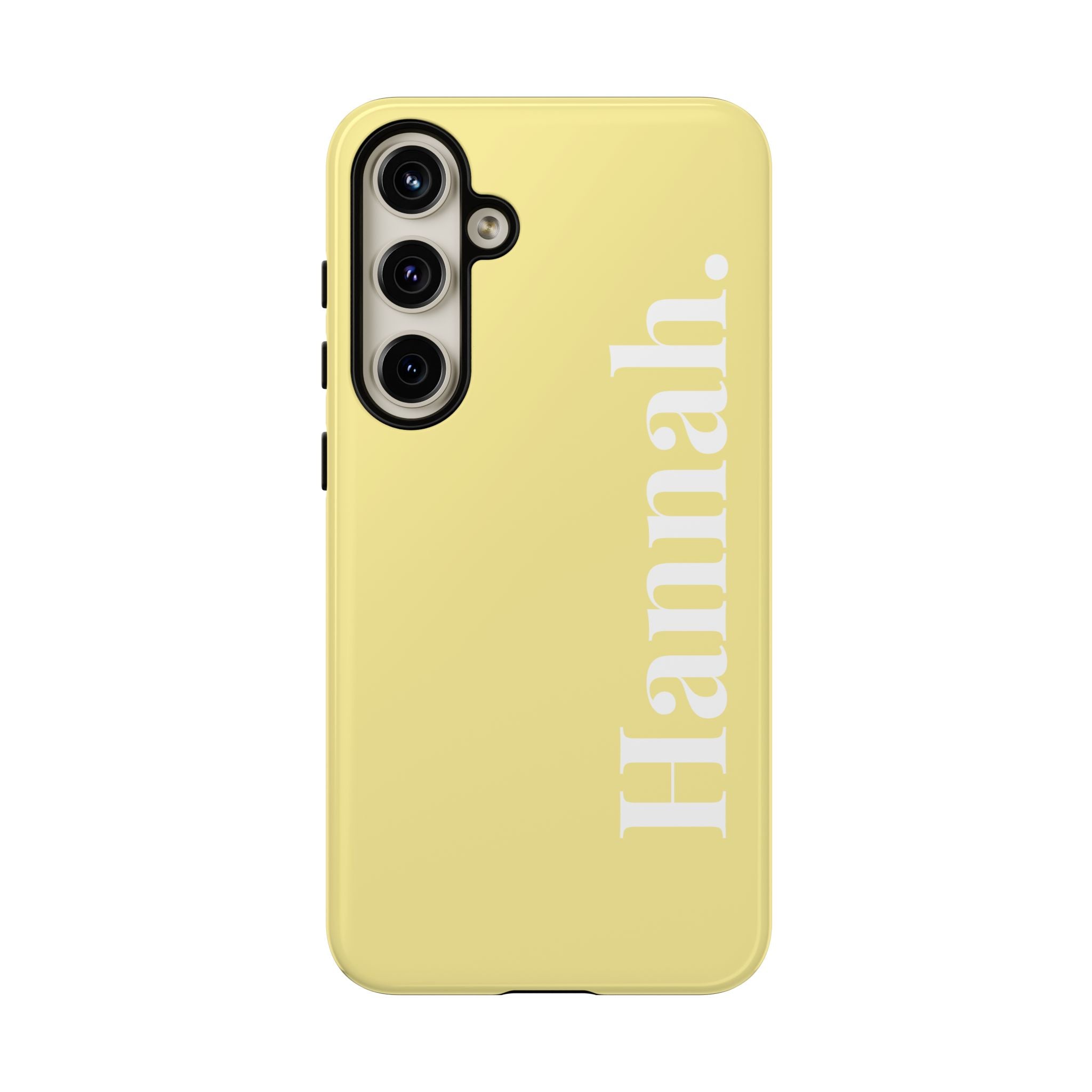 CITRUS YELLOW BOLD NAME – Personalisierte Handyhülle mit Dual-Layer-Schutz