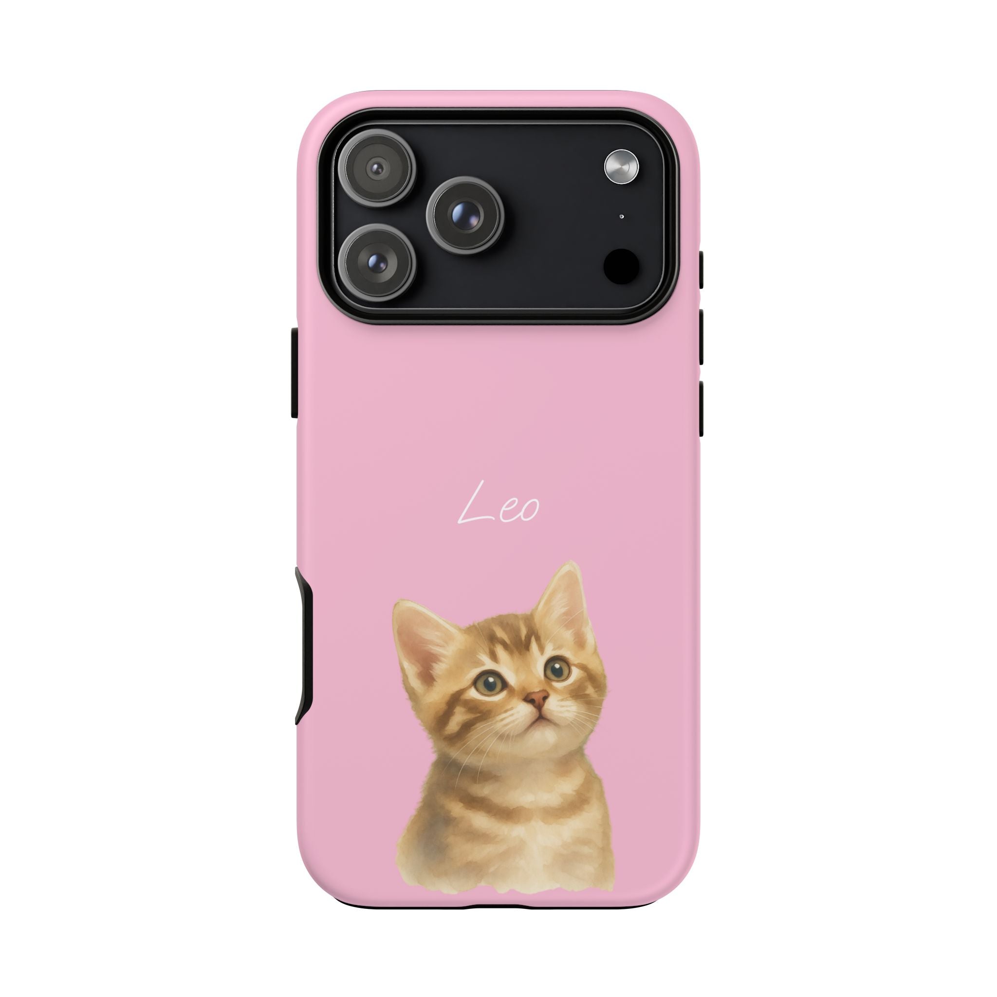 PET AQUARELL PINK – Personalisierte Handyhülle mit Dual-Layer-Schutz