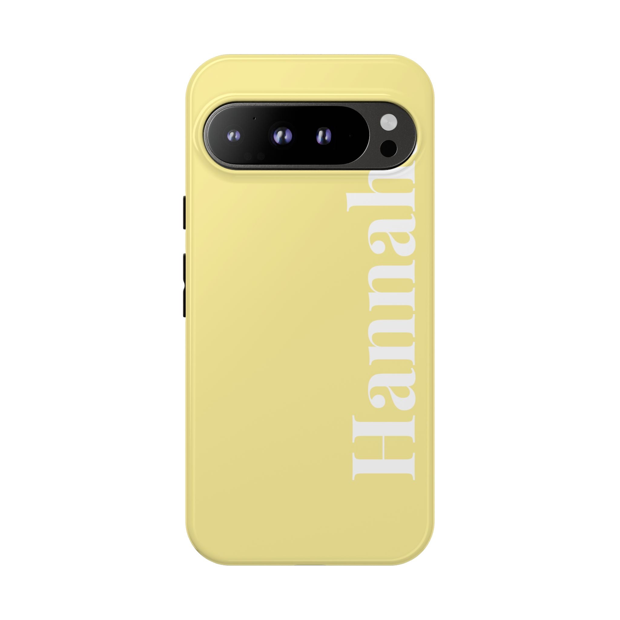 CITRUS YELLOW BOLD NAME – Personalisierte Handyhülle mit Dual-Layer-Schutz