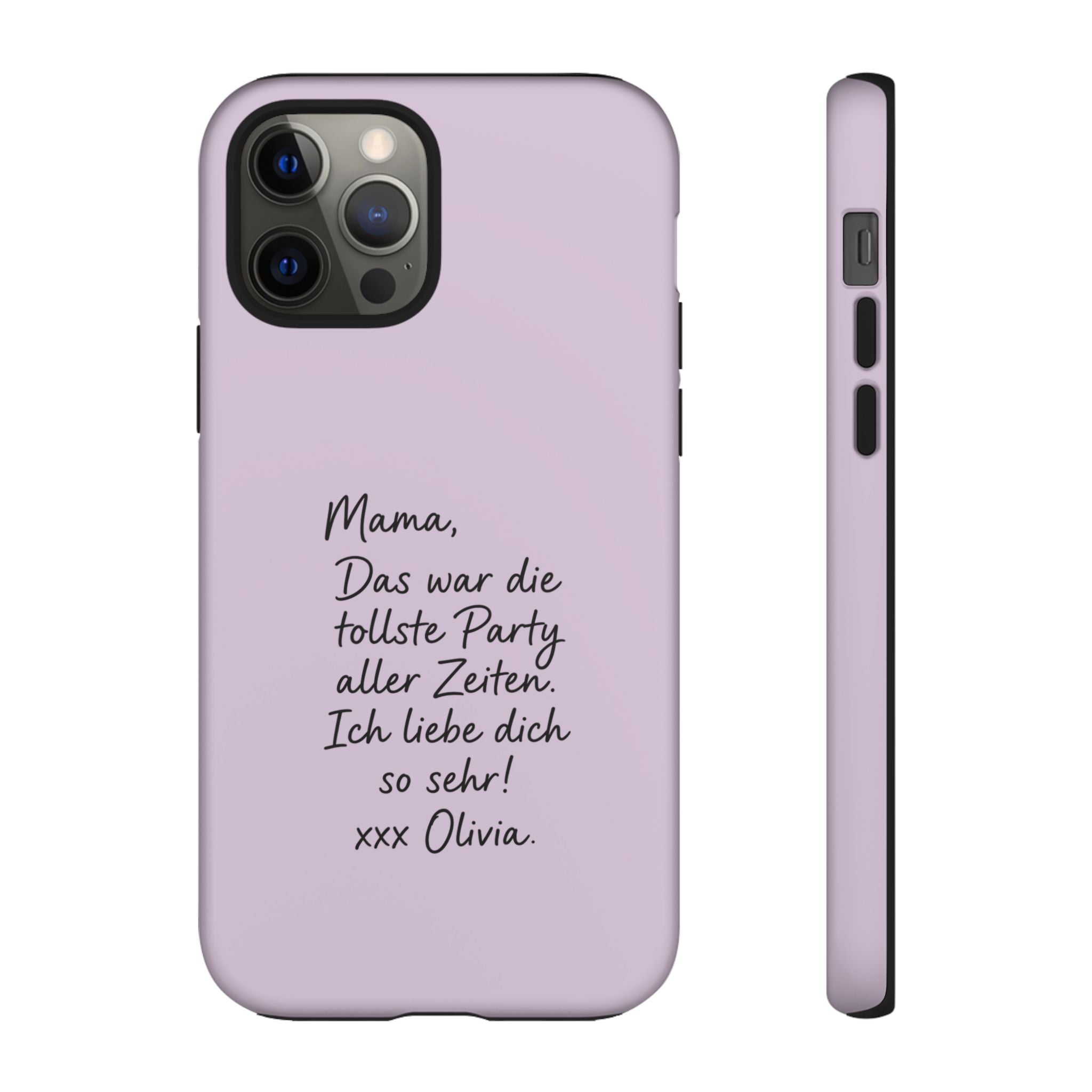 LAVENDER HANDWRITTEN NOTE – Personalisierte Handyhülle mit Dual-Layer-Schutz