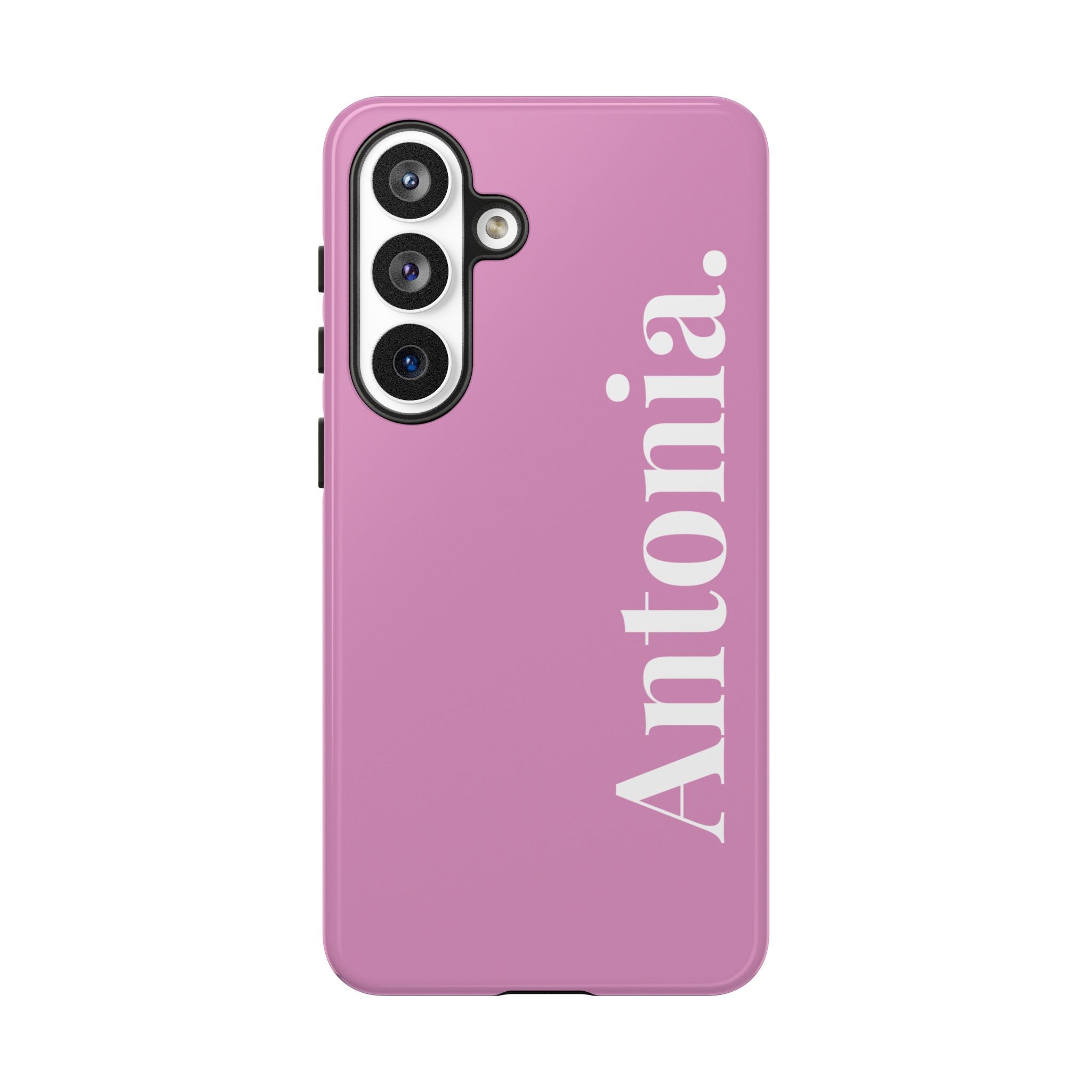 PINK BOLD NAME – Personalisierte Handyhülle mit Dual-Layer-Schutz
