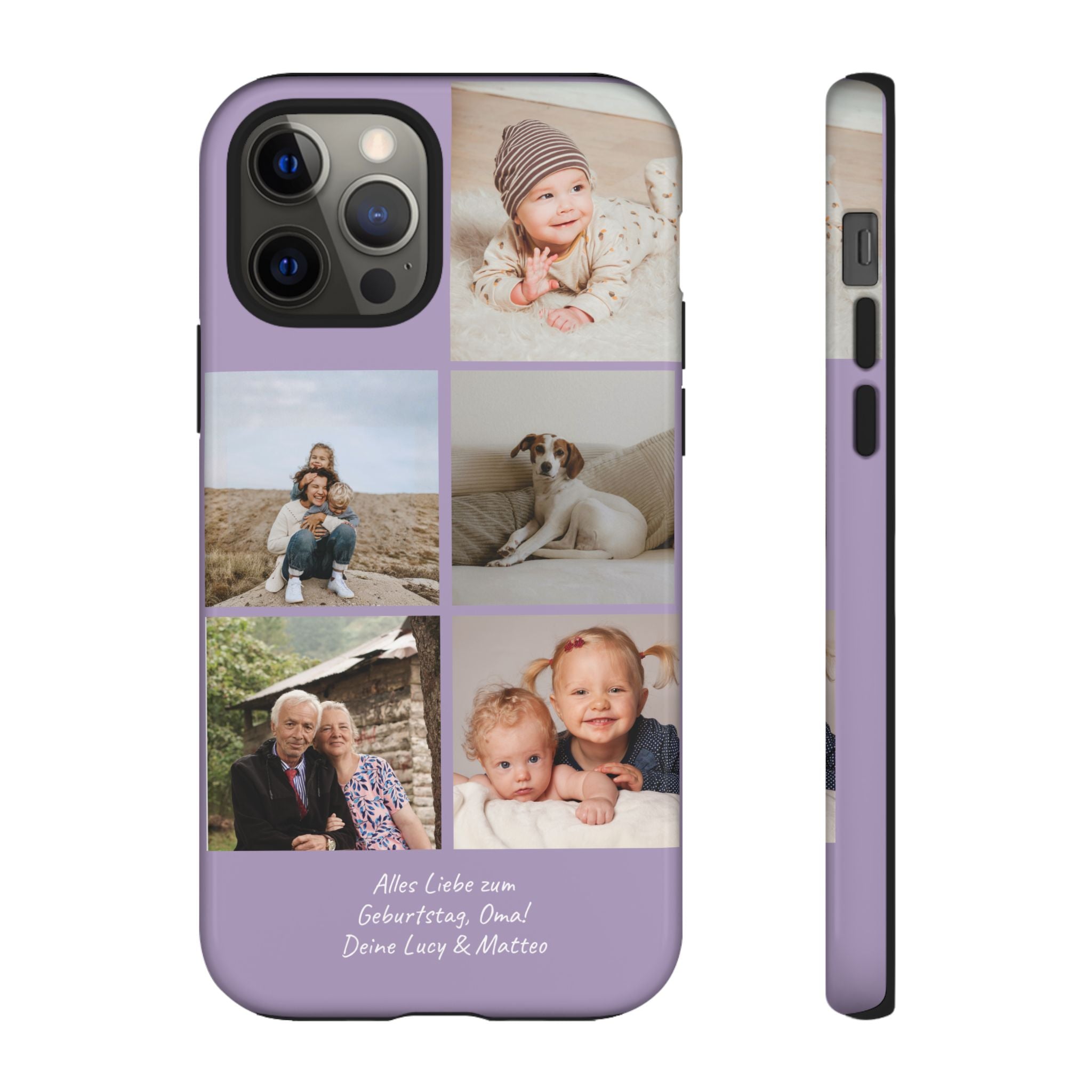 LAVENDEL COLLAGE – Personalisierte Foto Handyhülle mit Dual-Layer-Schutz