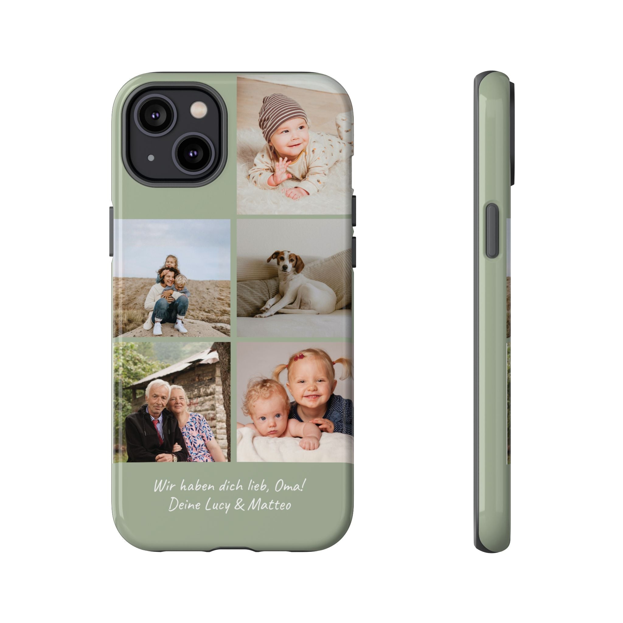 SALBEI PHOTO COLLAGE – Personalisierte Foto Handyhülle mit Dual-Layer-Schutz