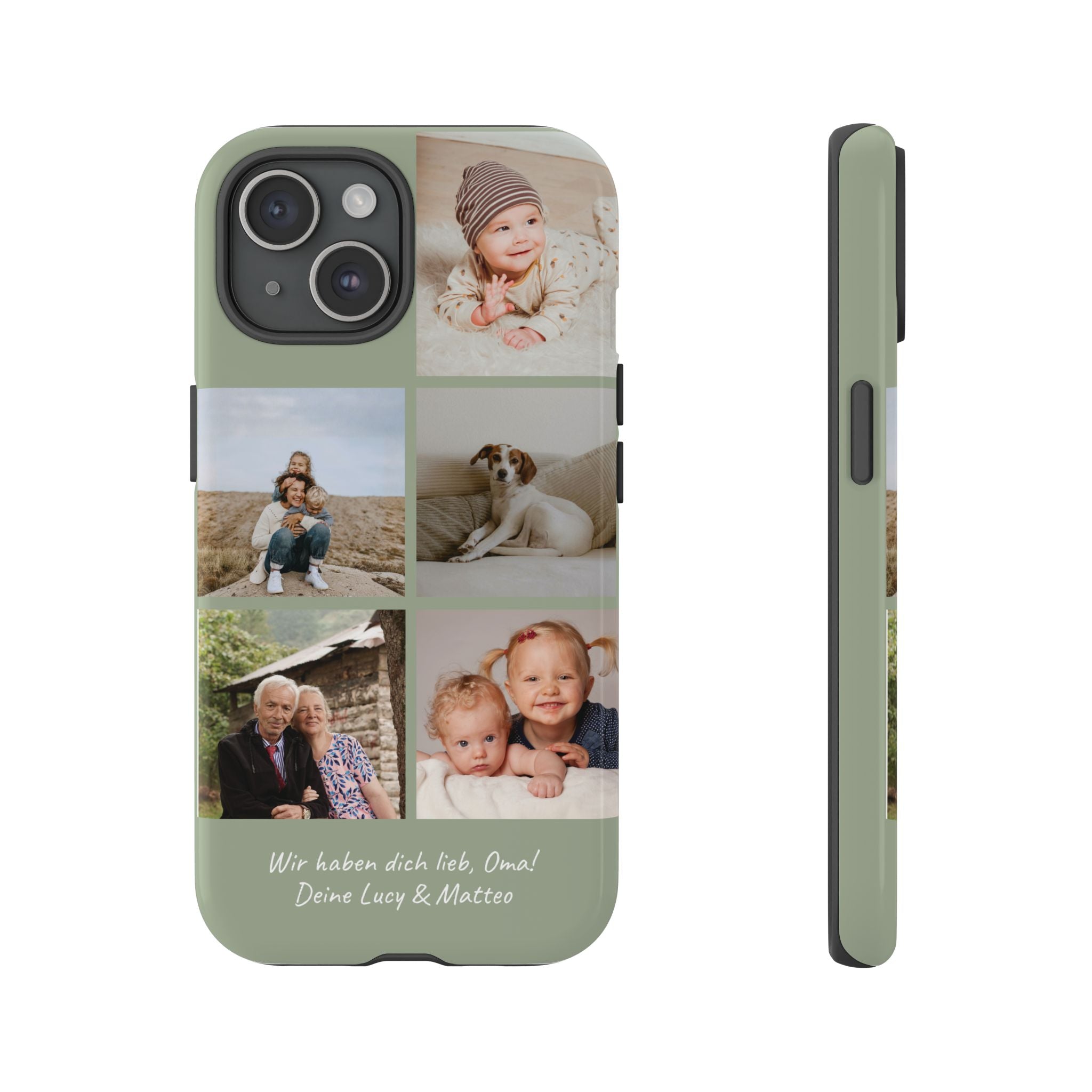 SALBEI PHOTO COLLAGE – Personalisierte Foto Handyhülle mit Dual-Layer-Schutz