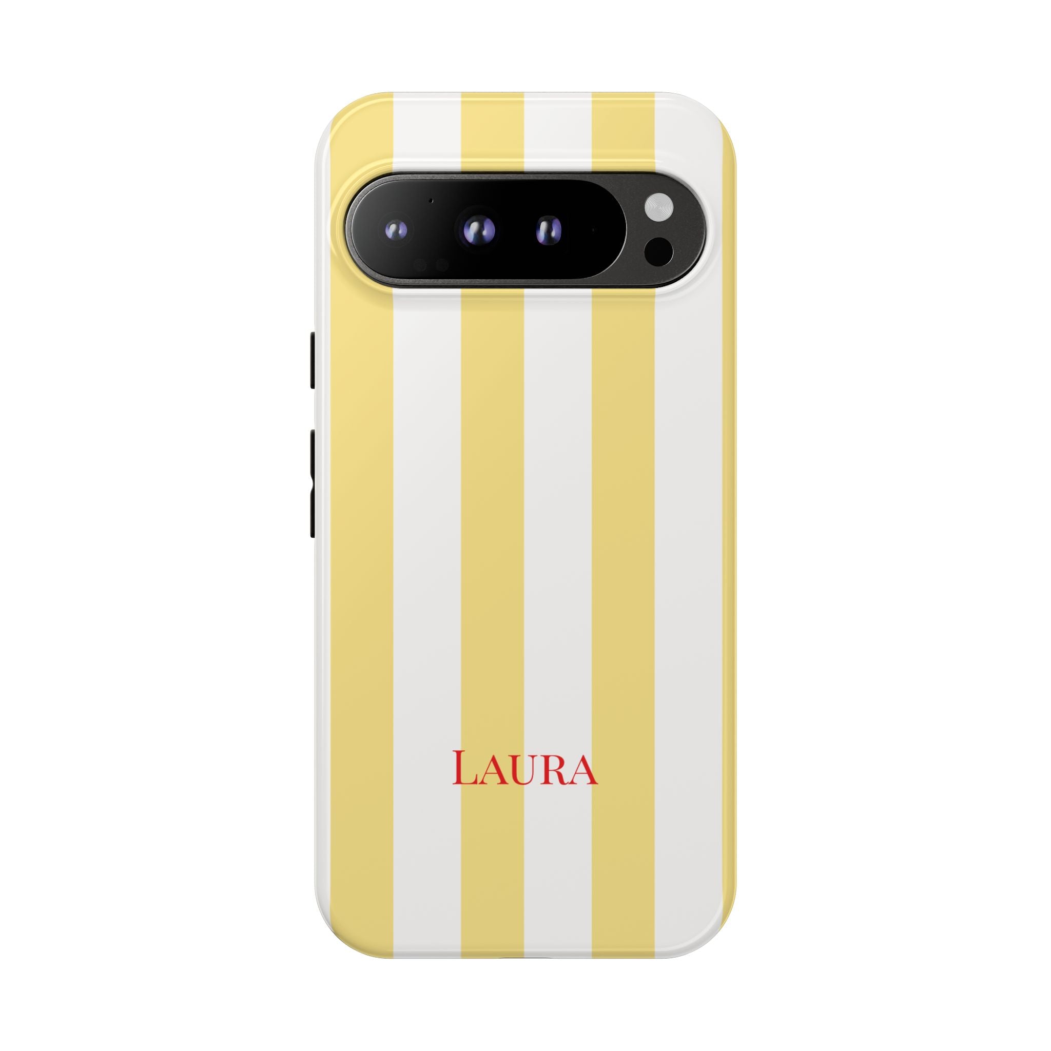 YELLOW STRIPES – Personalisierte Handyhülle mit Dual-Layer-Schutz