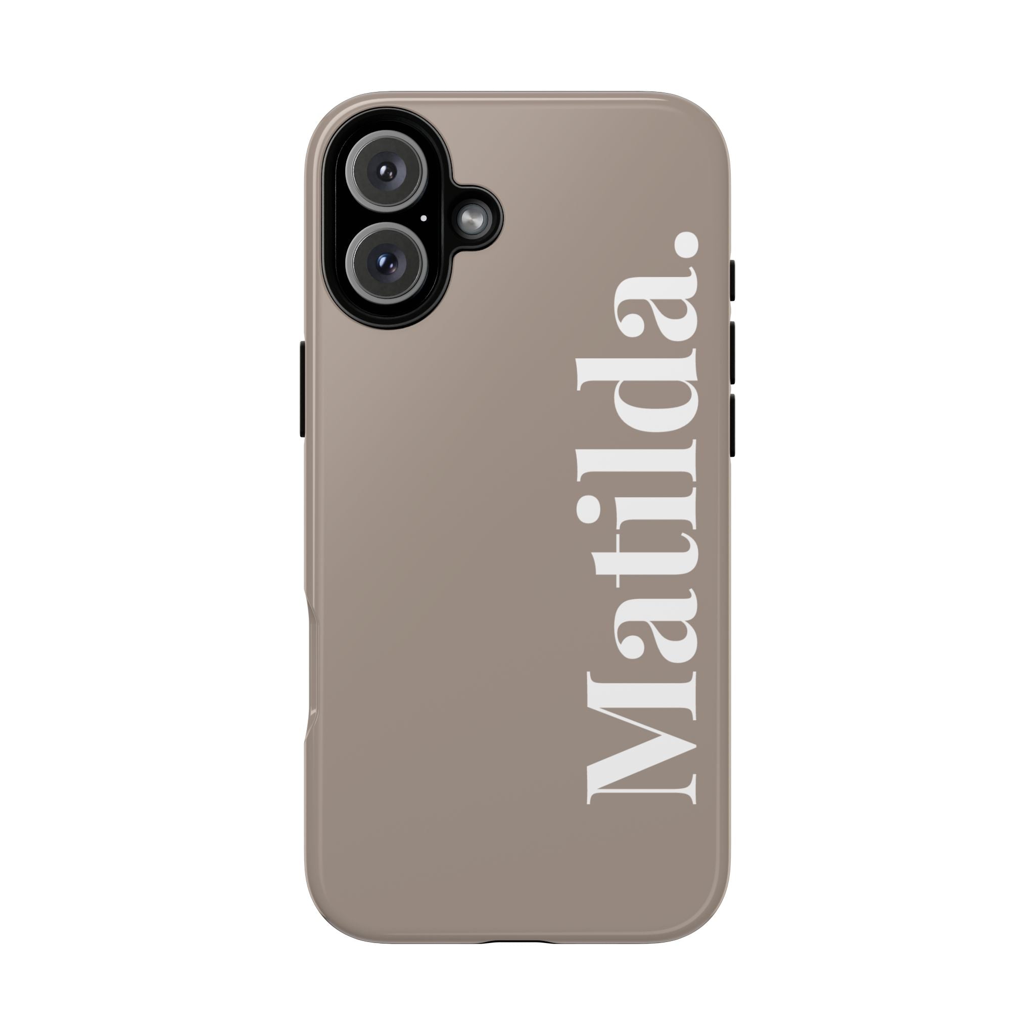 MOCCA BOLD NAME – Personalisierte Handyhülle mit Dual-Layer-Schutz