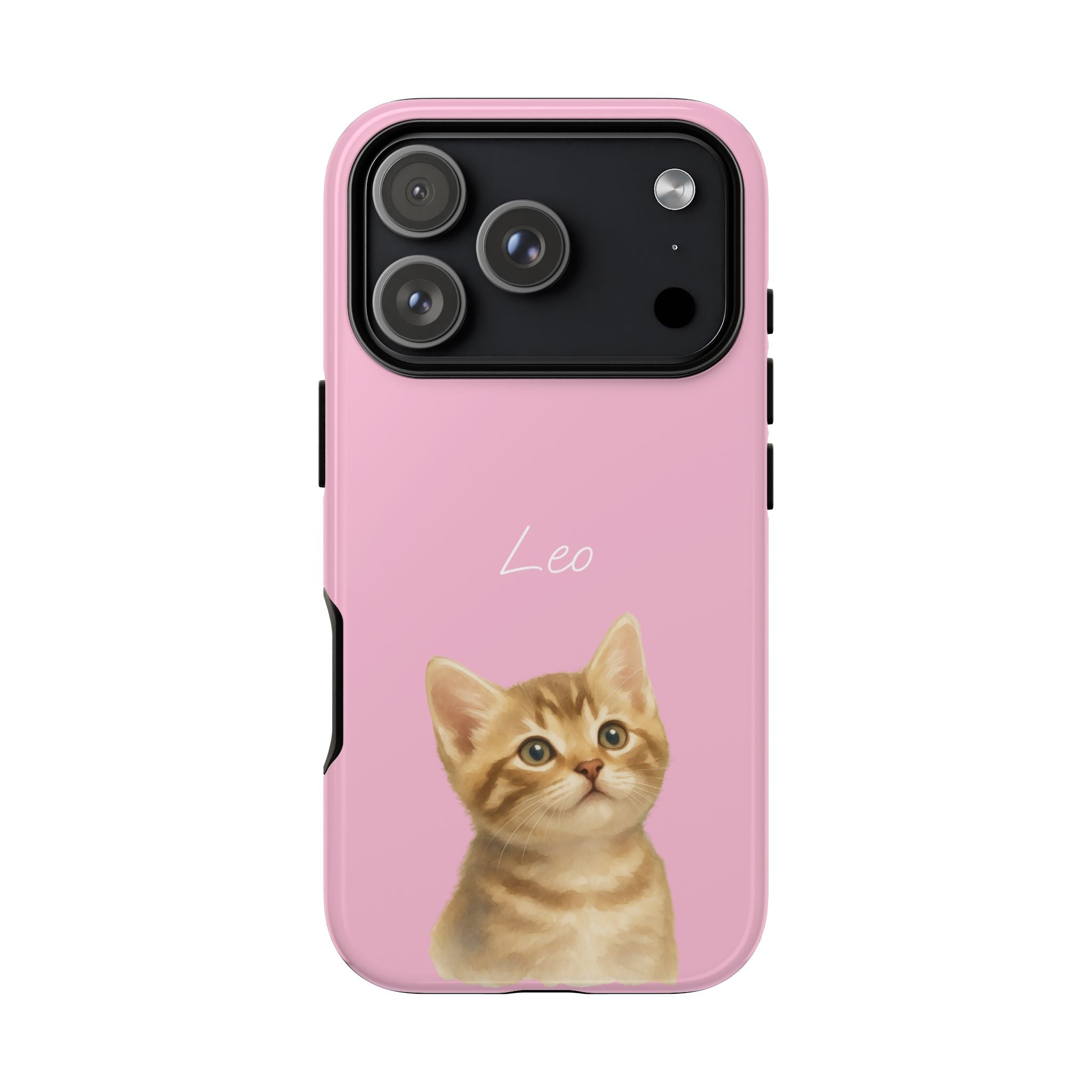 PET AQUARELL PINK – Personalisierte Handyhülle mit Dual-Layer-Schutz