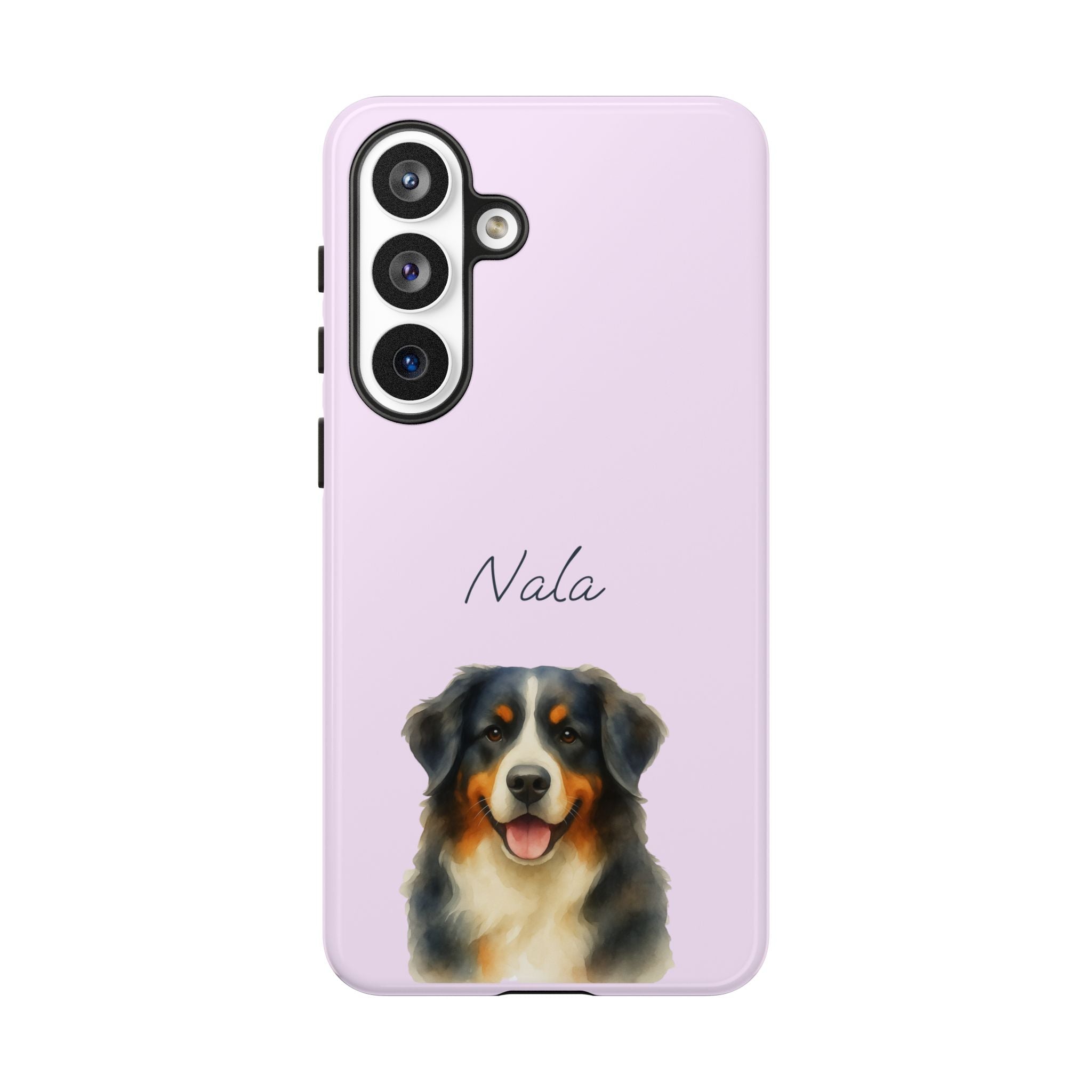 Pet Aquarell Lavendel – Personalisierte Handyhülle mit Dual-Layer-Schutz