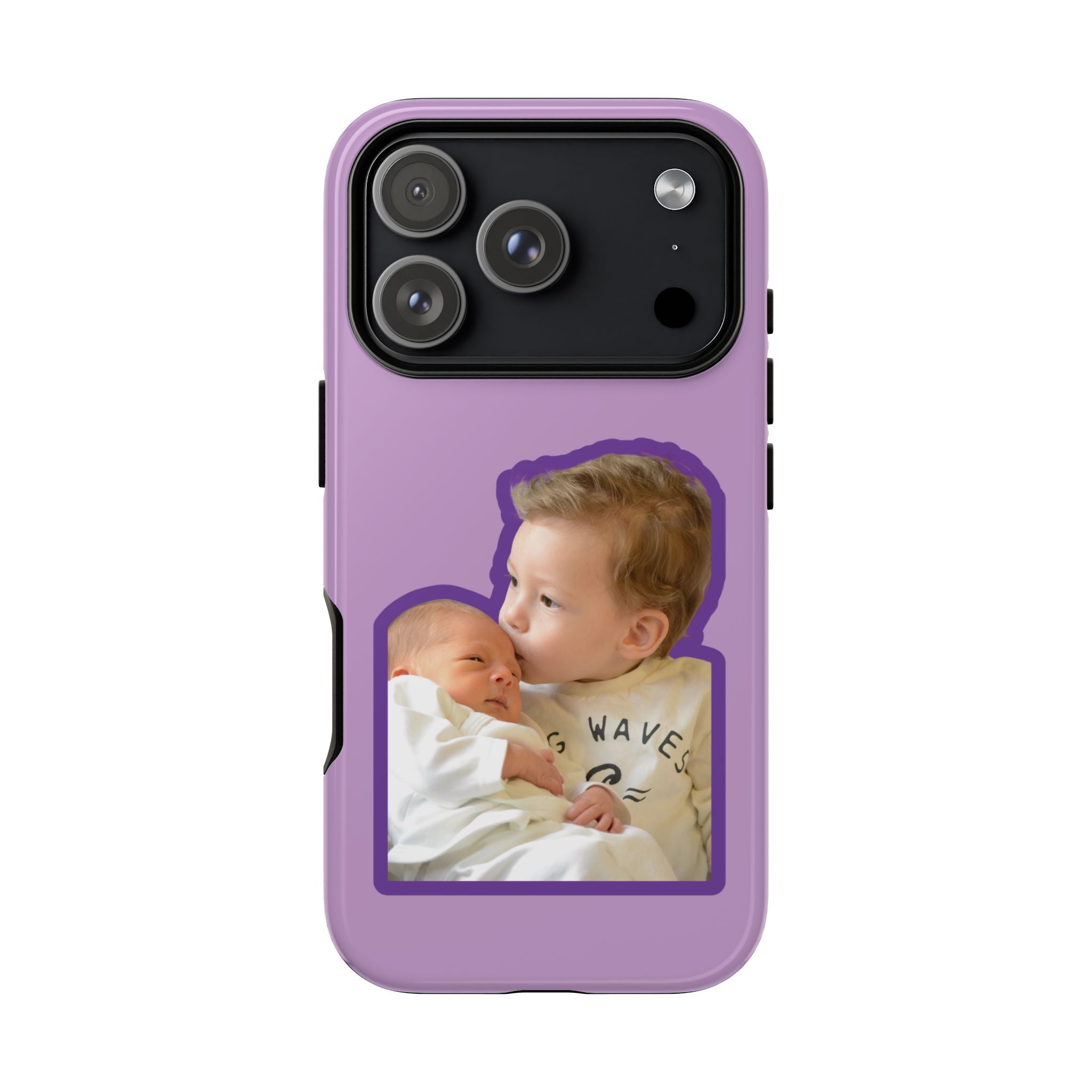 PURPLE CARTOON – Personalisierte Foto Handyhülle mit Dual-Layer-Schutz
