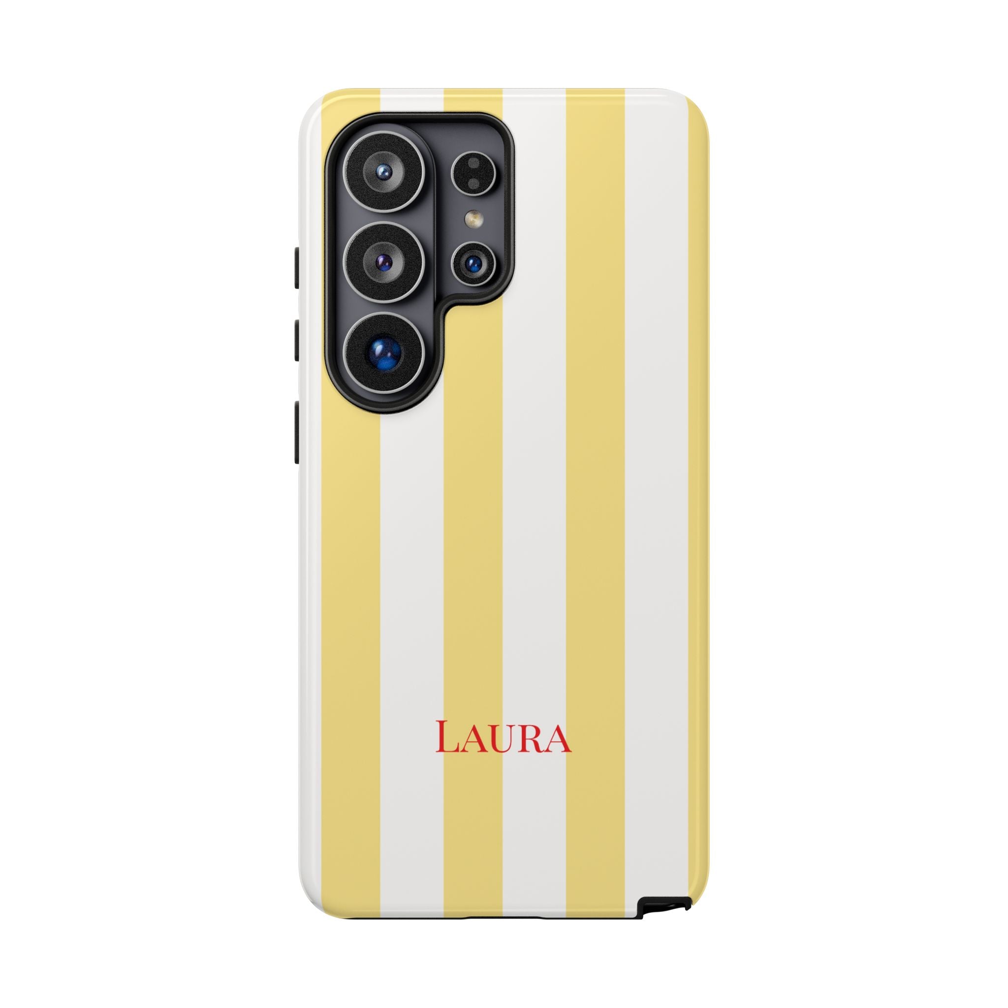 YELLOW STRIPES – Personalisierte Handyhülle mit Dual-Layer-Schutz