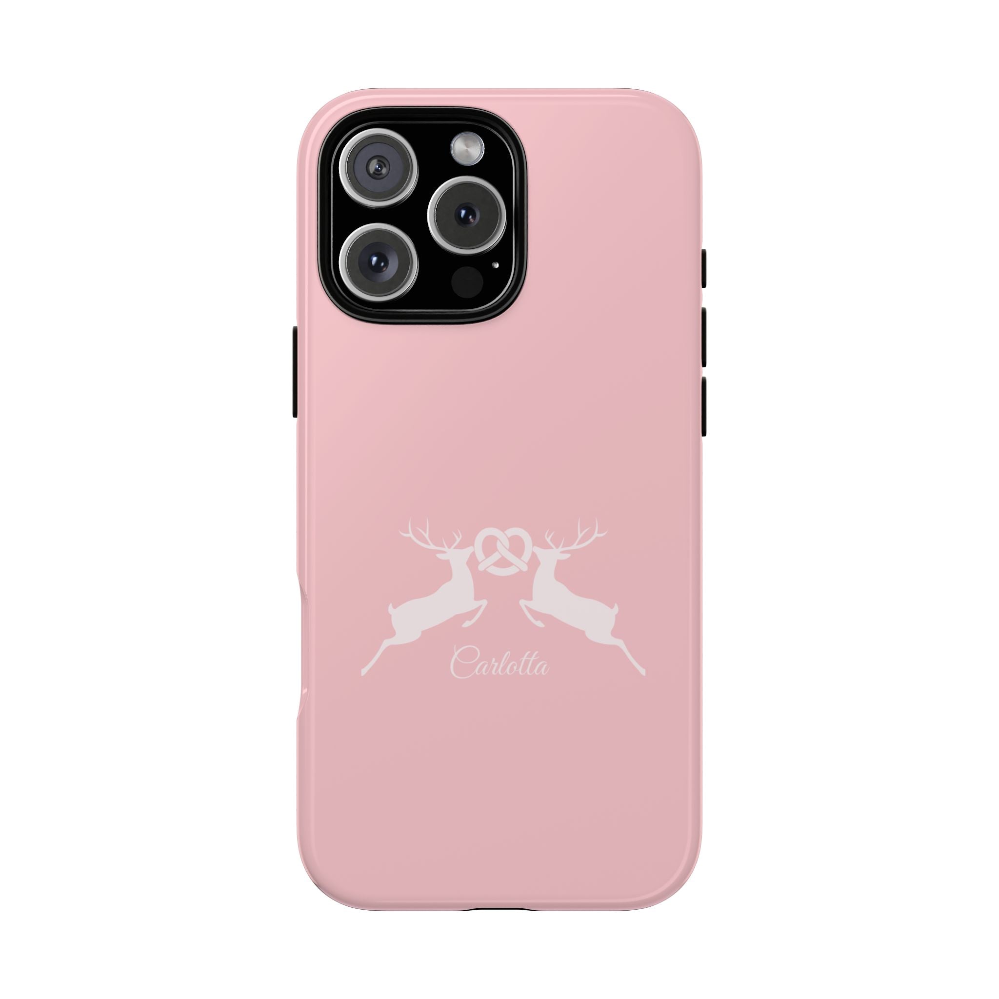 HIRSCH ROSE – Personalisierte Handyhülle mit Dual-Layer-Schutz