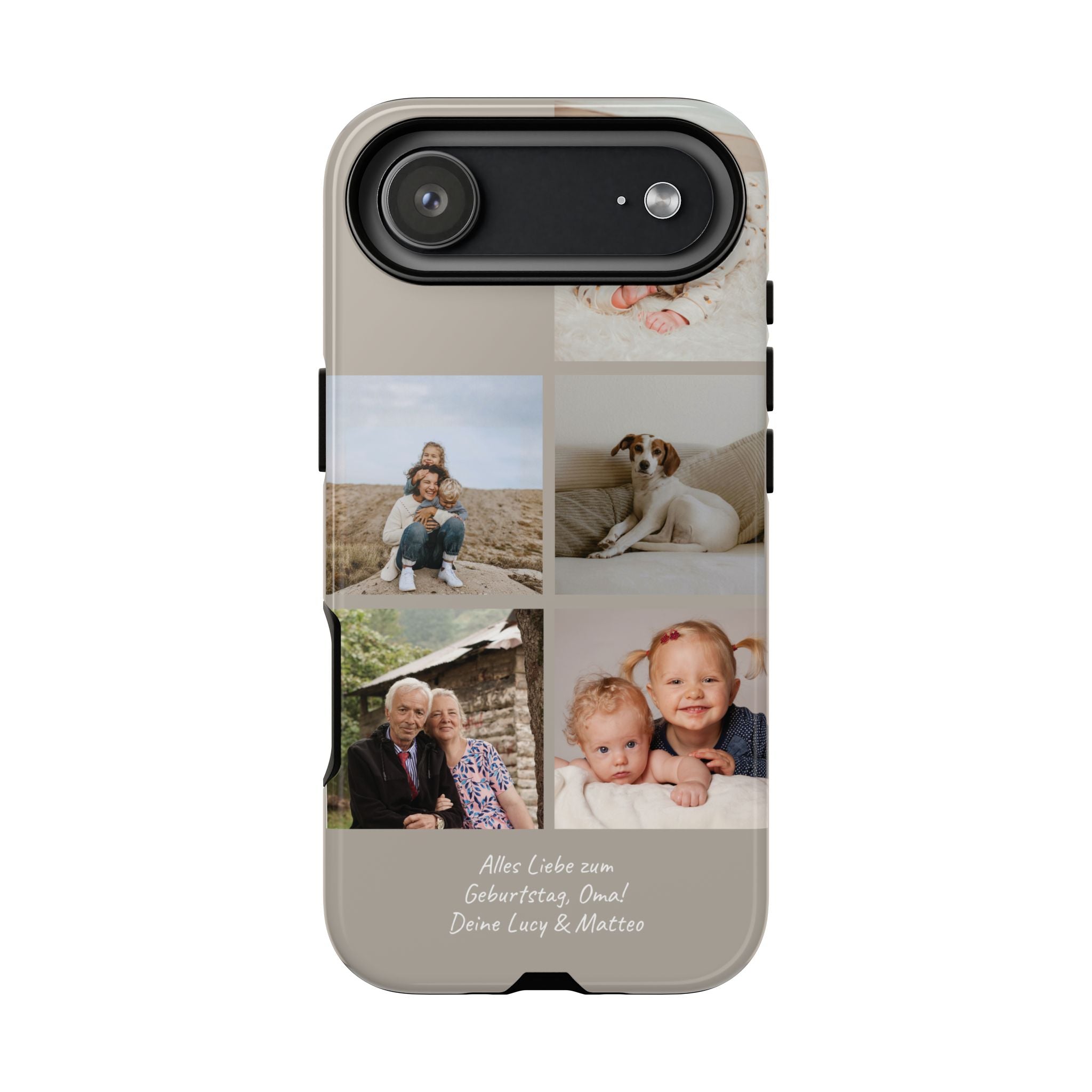 BEIGE COLLAGE – Personalisierte Foto Handyhülle mit Dual-Layer-Schutz