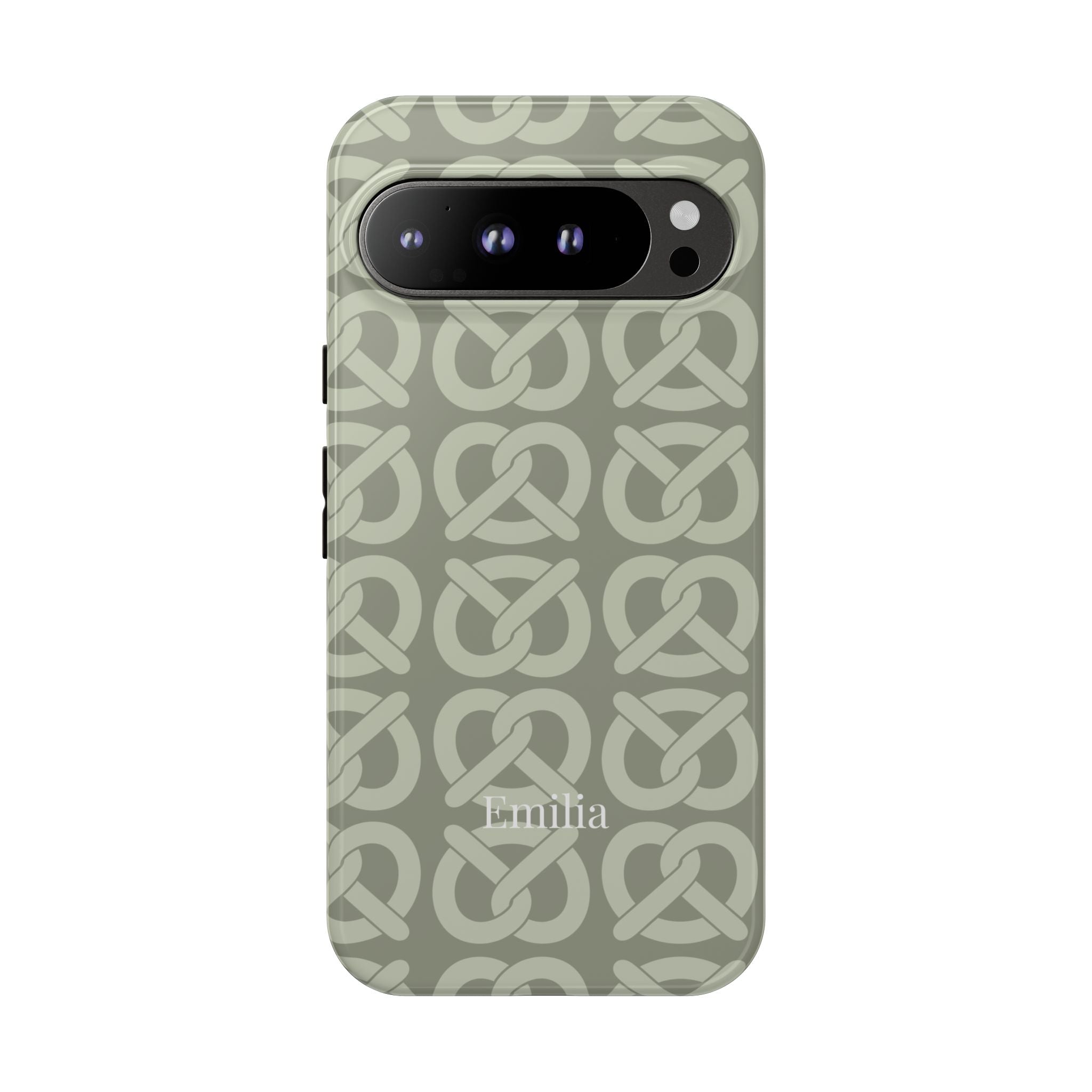 BREZN MONOGRAMM SALBEI – Personalisierte Handyhülle mit Dual-Layer-Schutz