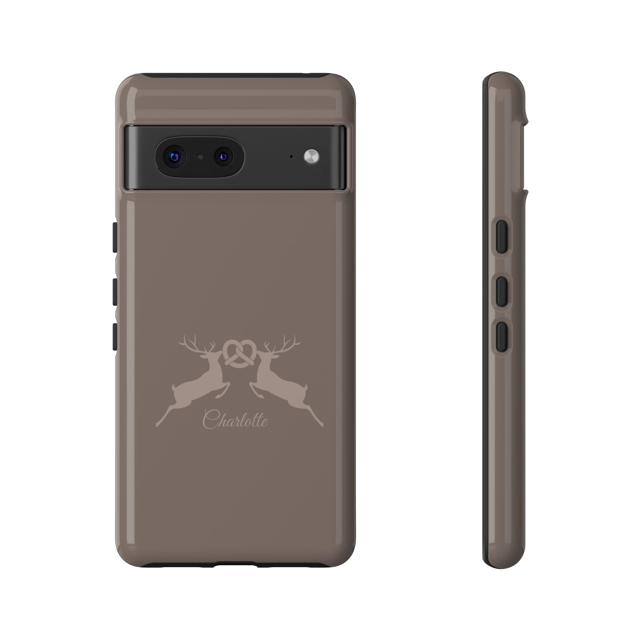 HIRSCH MOCCA – Personalisierte Handyhülle mit Dual-Layer-Schutz